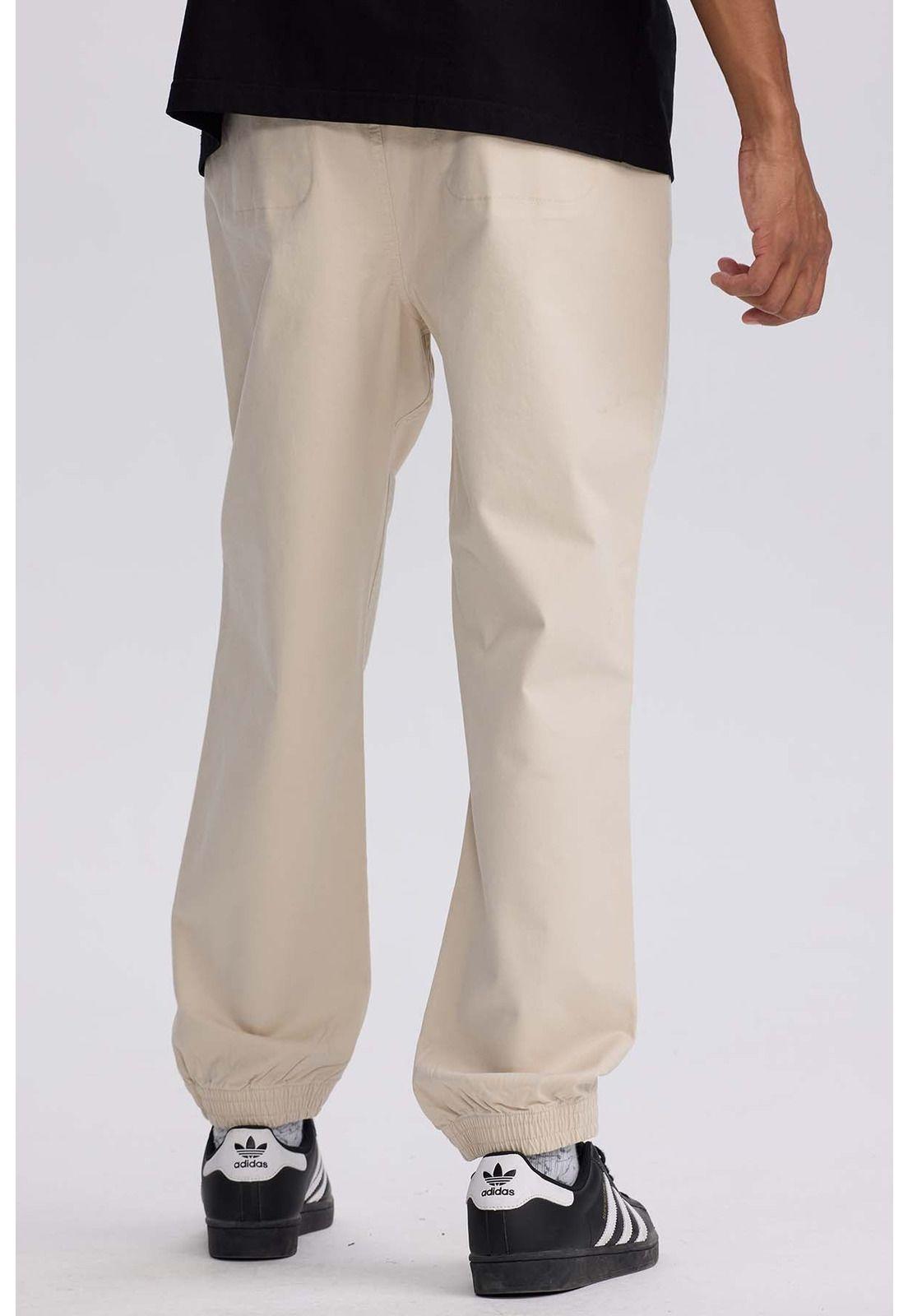 Pantalón Hombre Jogger Twill Beige-2