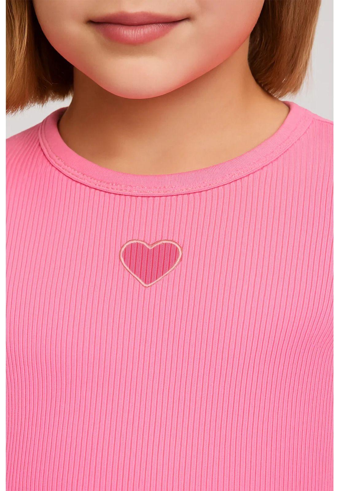 Polera Niña Rib Cut Rosado-1