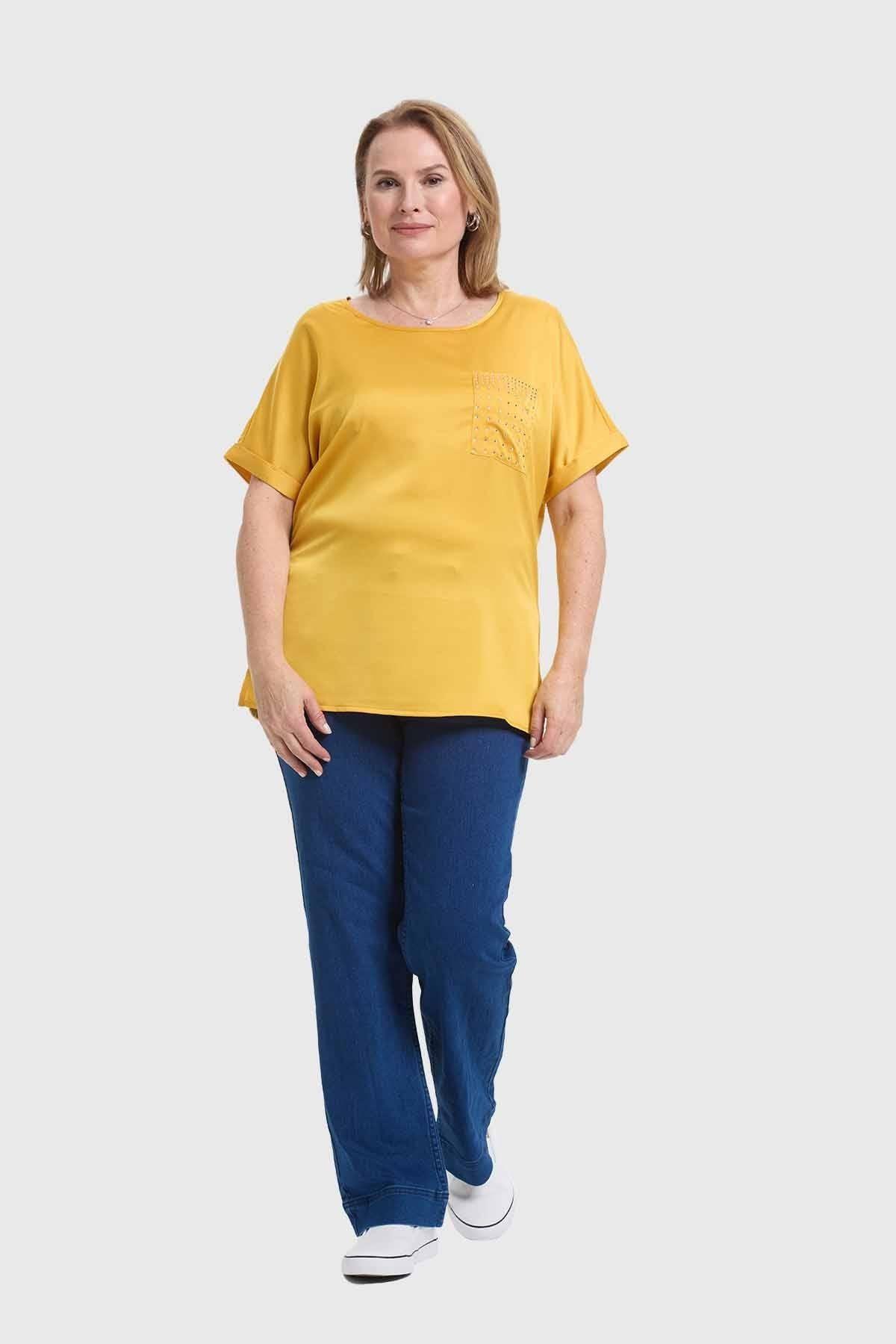 Polera Mujer Con Bolsillo Amarillo-3