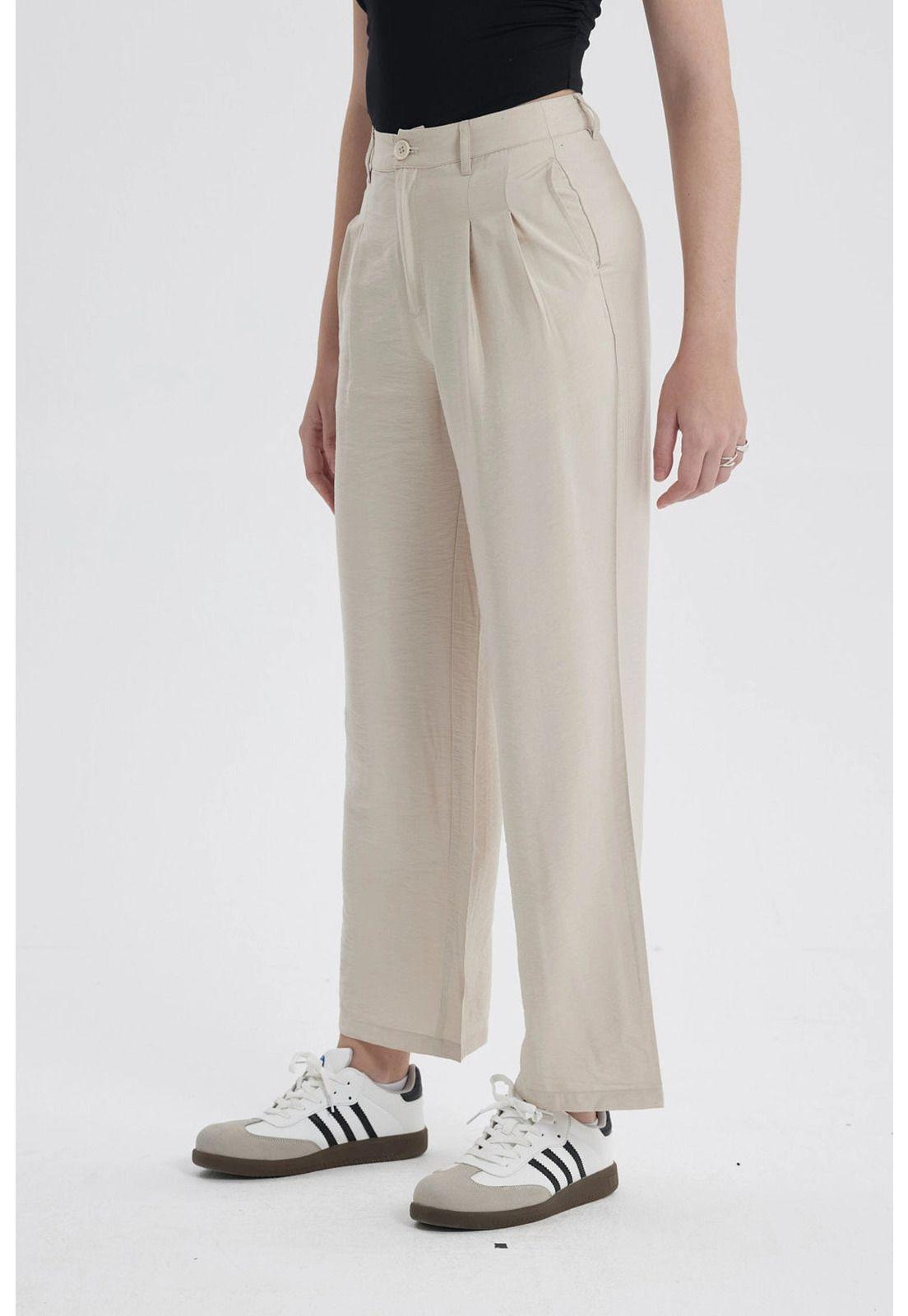 Pantalón Mujer Sastrero Beige - ll-1