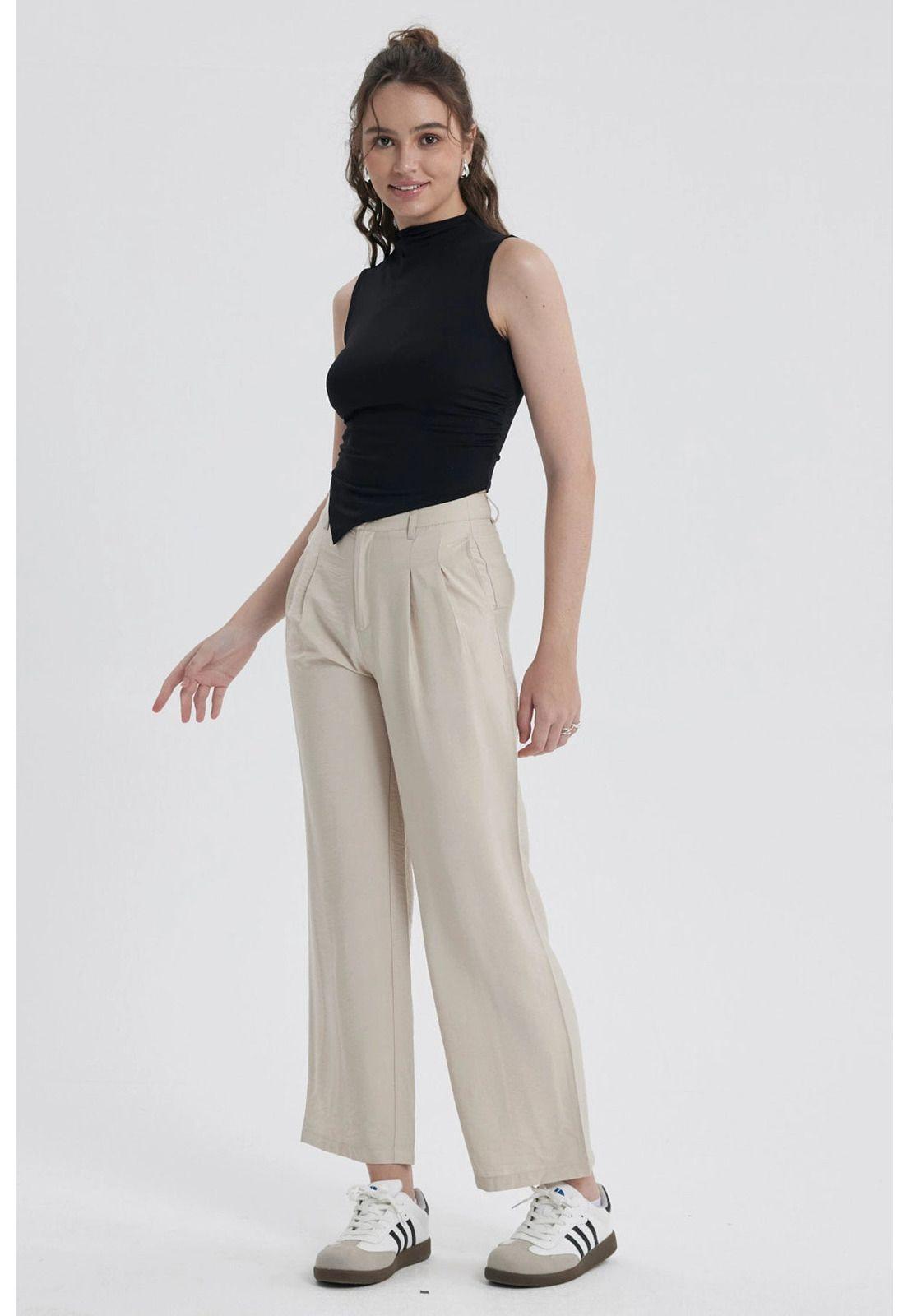 Pantalón Mujer Sastrero Beige - ll-3