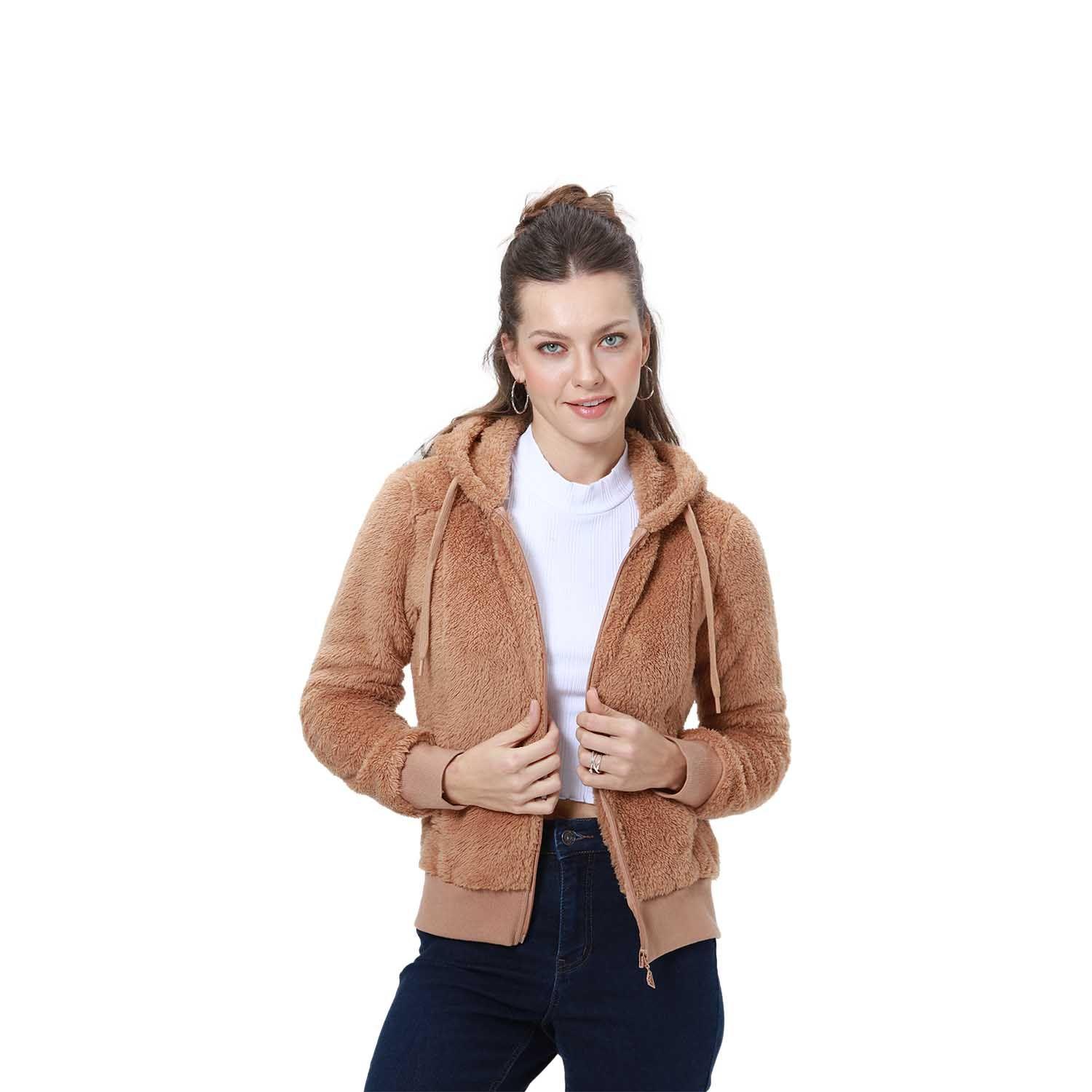 Polar Mujer Peludo Camel-0