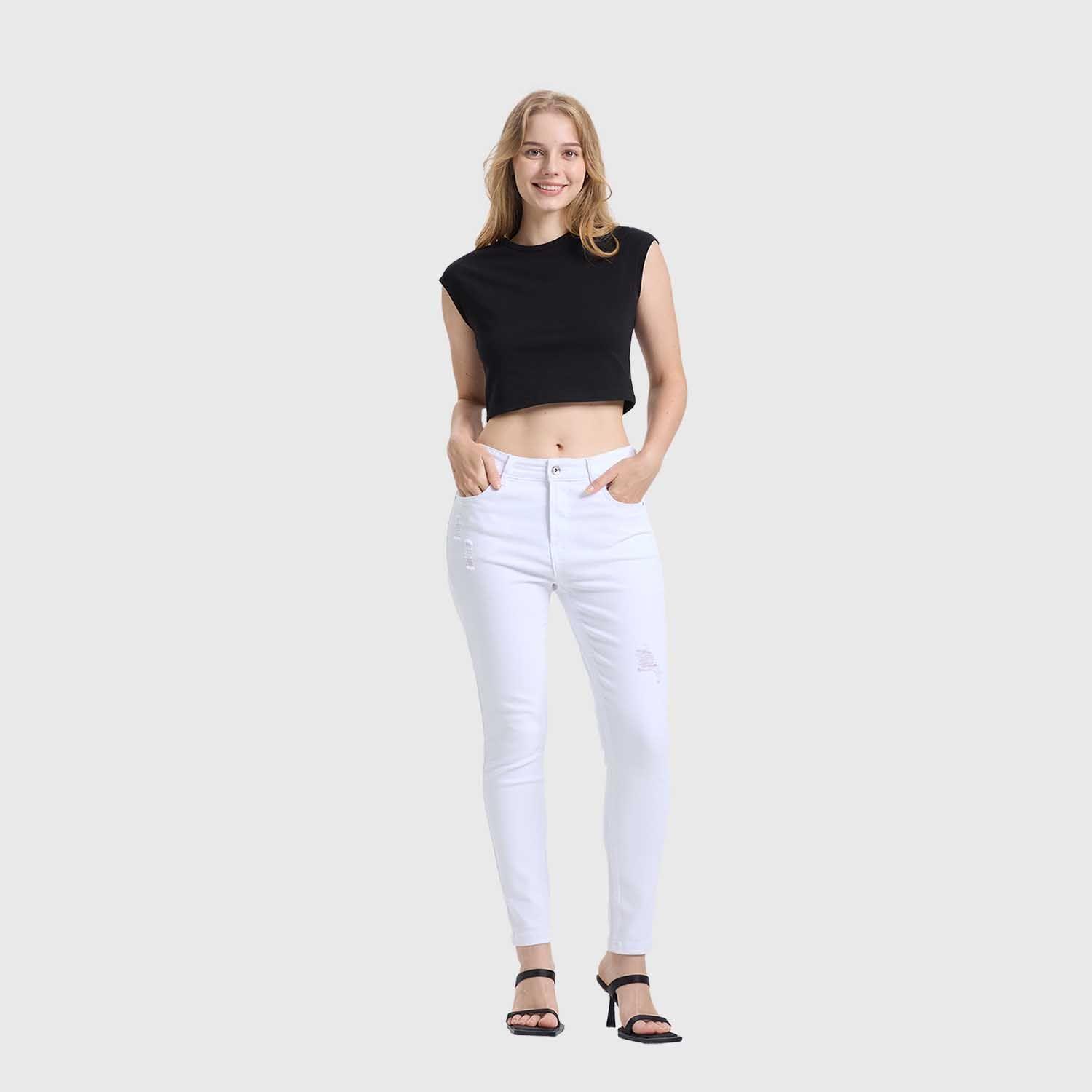 Jeans Mujer Super Skinny Lia Lavado Blanco Fashion's Park-3