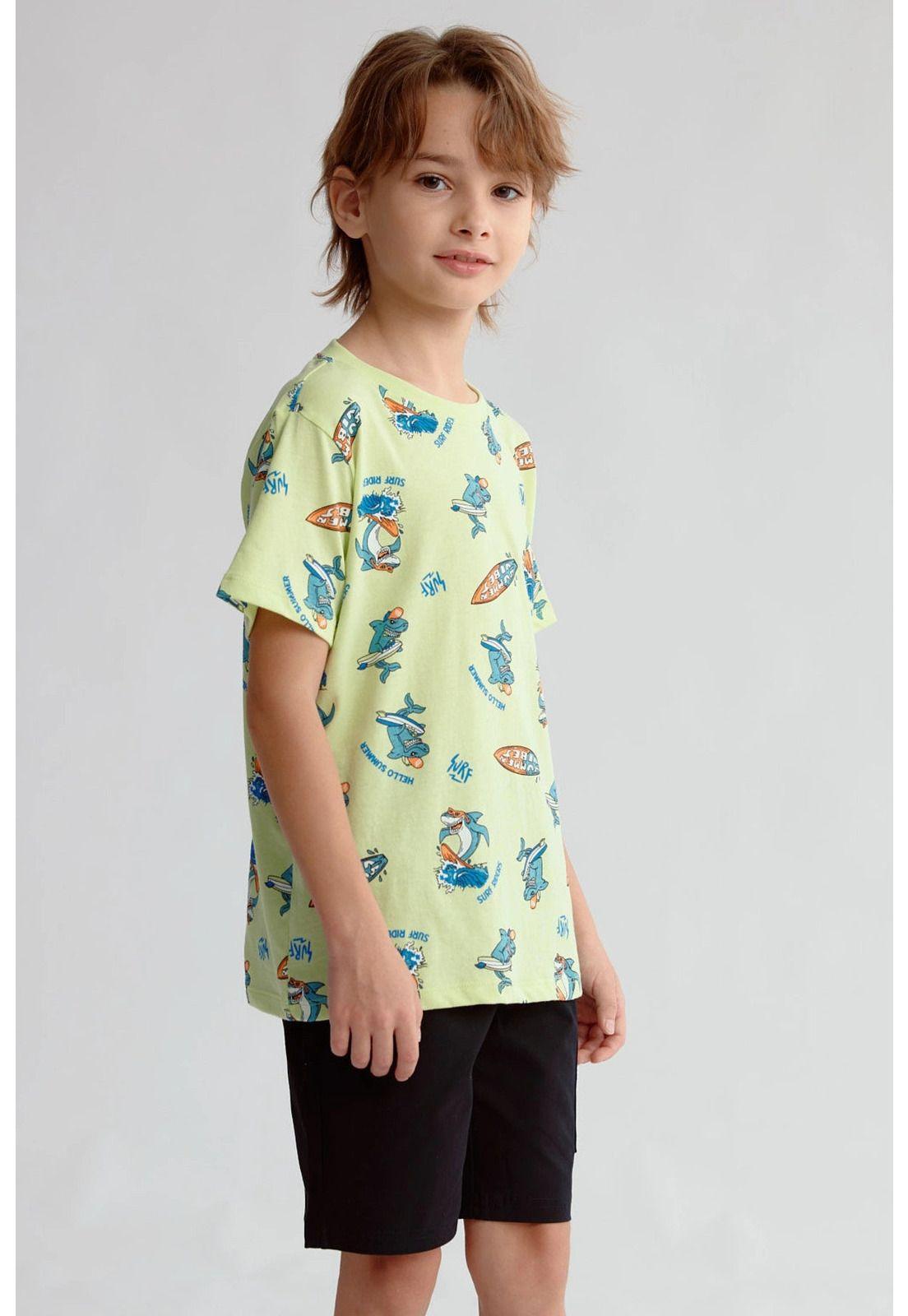 Polera Niño Full Print Verde Claro- ll-1