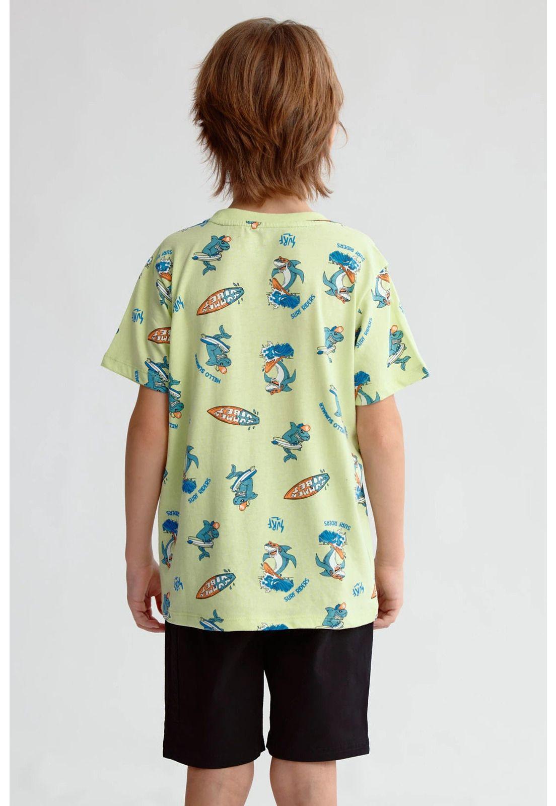 Polera Niño Full Print Verde Claro- ll-2