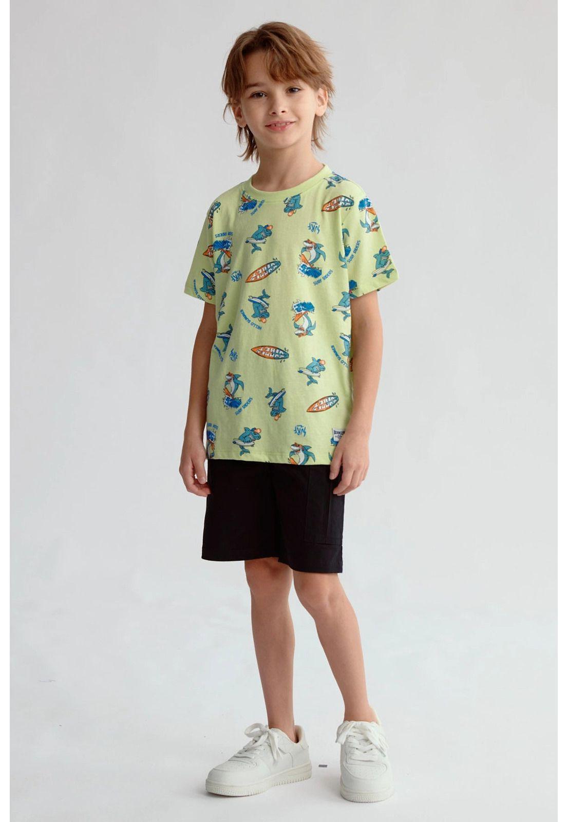 Polera Niño Full Print Verde Claro- ll-3