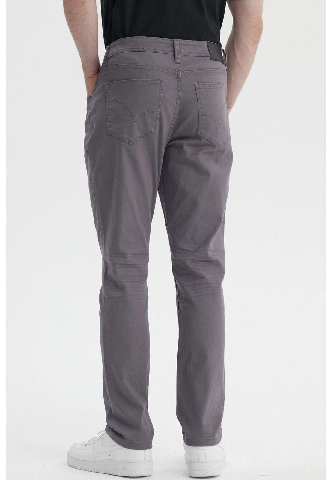 Jeans Hombre Slim Color Gris - ll-2