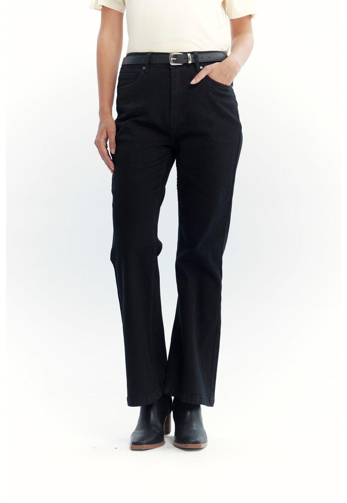 Jeans Mujer Flare Negro - lV-0