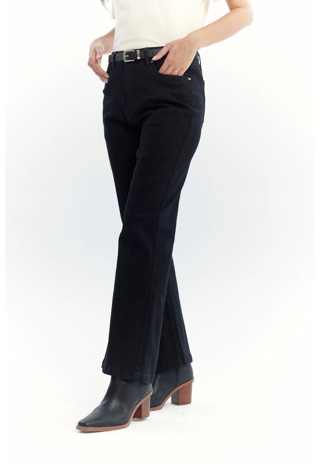 Jeans Mujer Flare Negro - lV-1