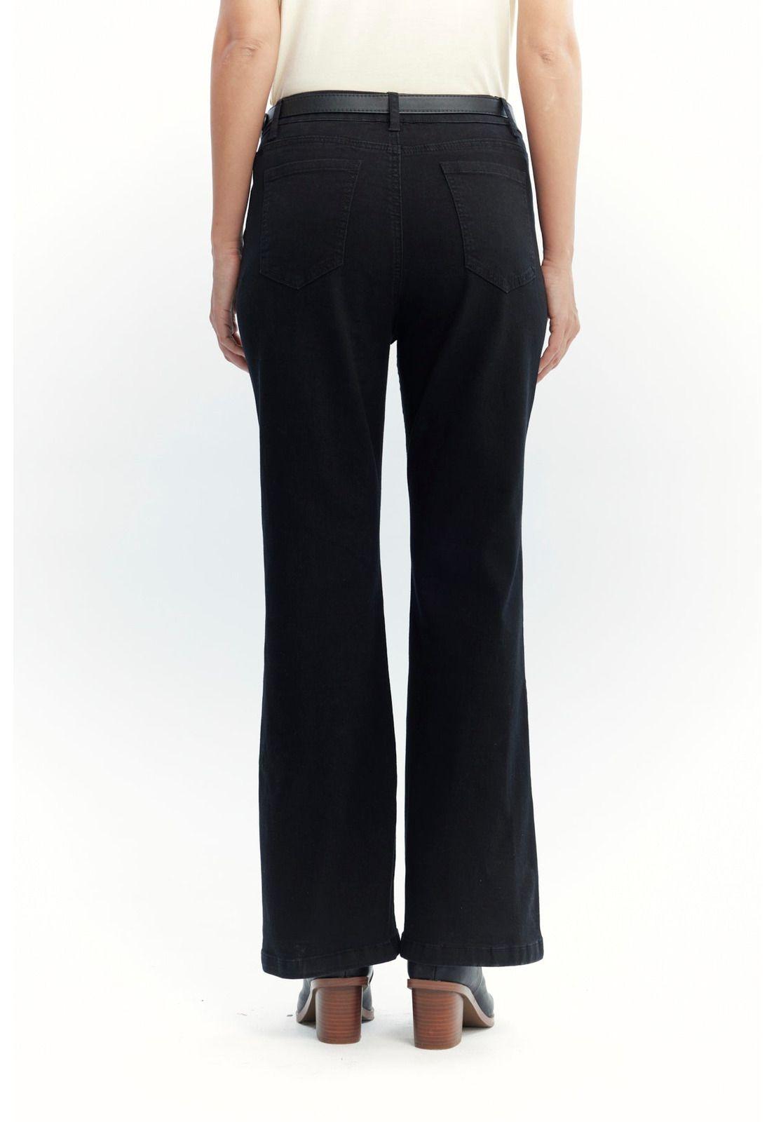 Jeans Mujer Flare Negro - lV-2