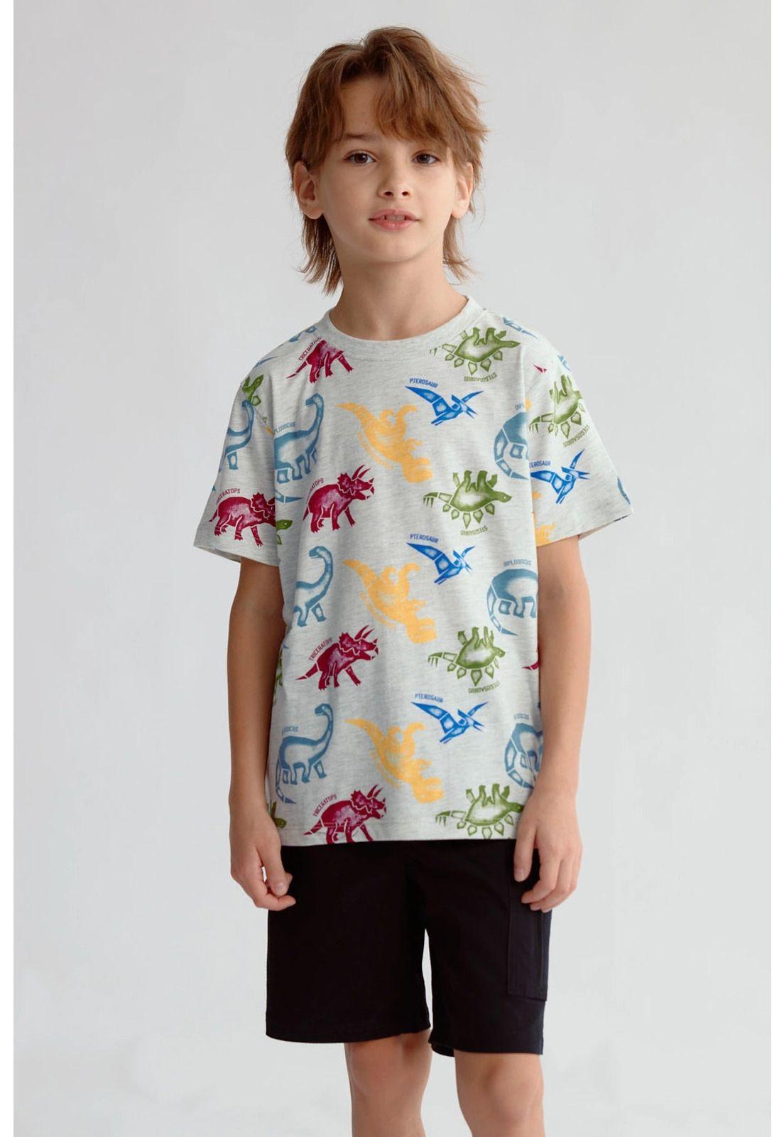 Polera Niño Full Print Gris Claro-0