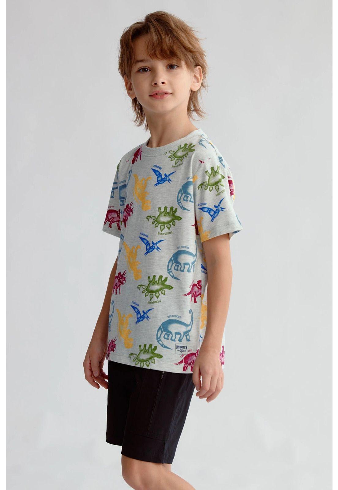 Polera Niño Full Print Gris Claro-1