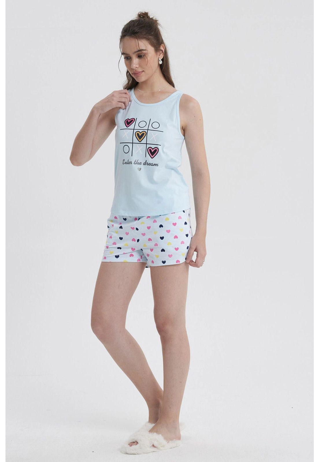 Pijama Mujer Regalable Celeste- ll-0