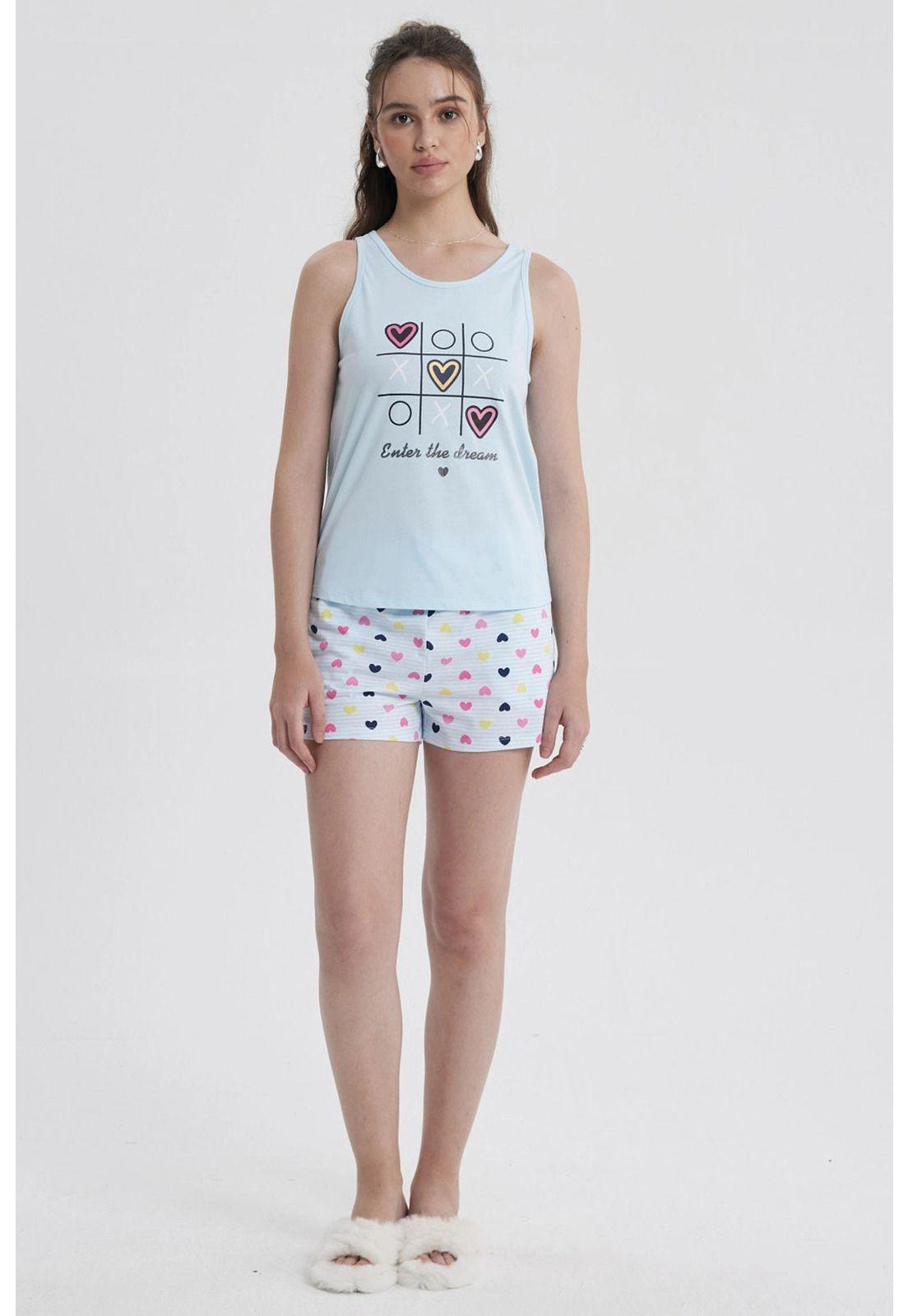 Pijama Mujer Regalable Celeste- ll-3
