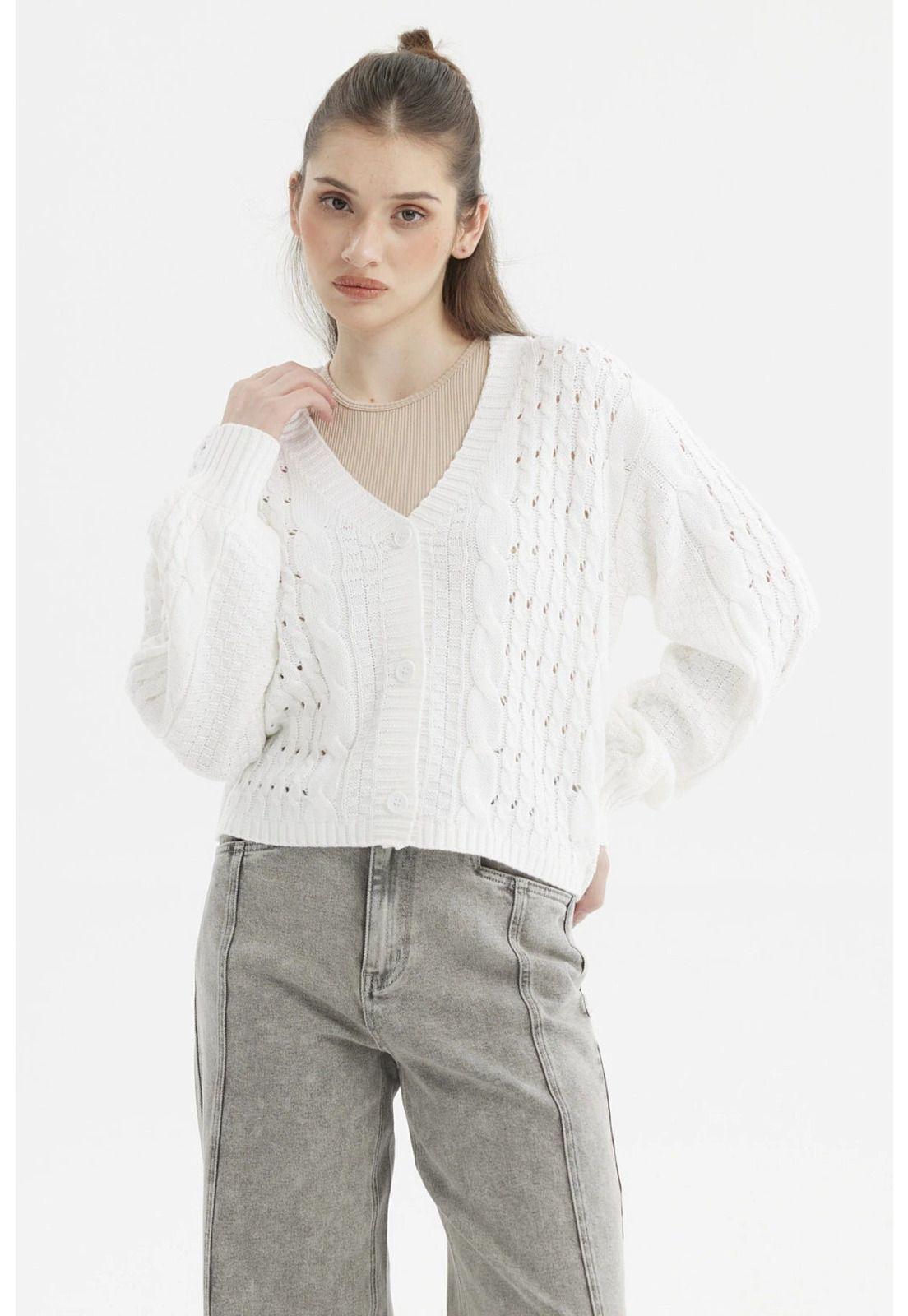 Sweater Mujer Juvenil Blanco-0