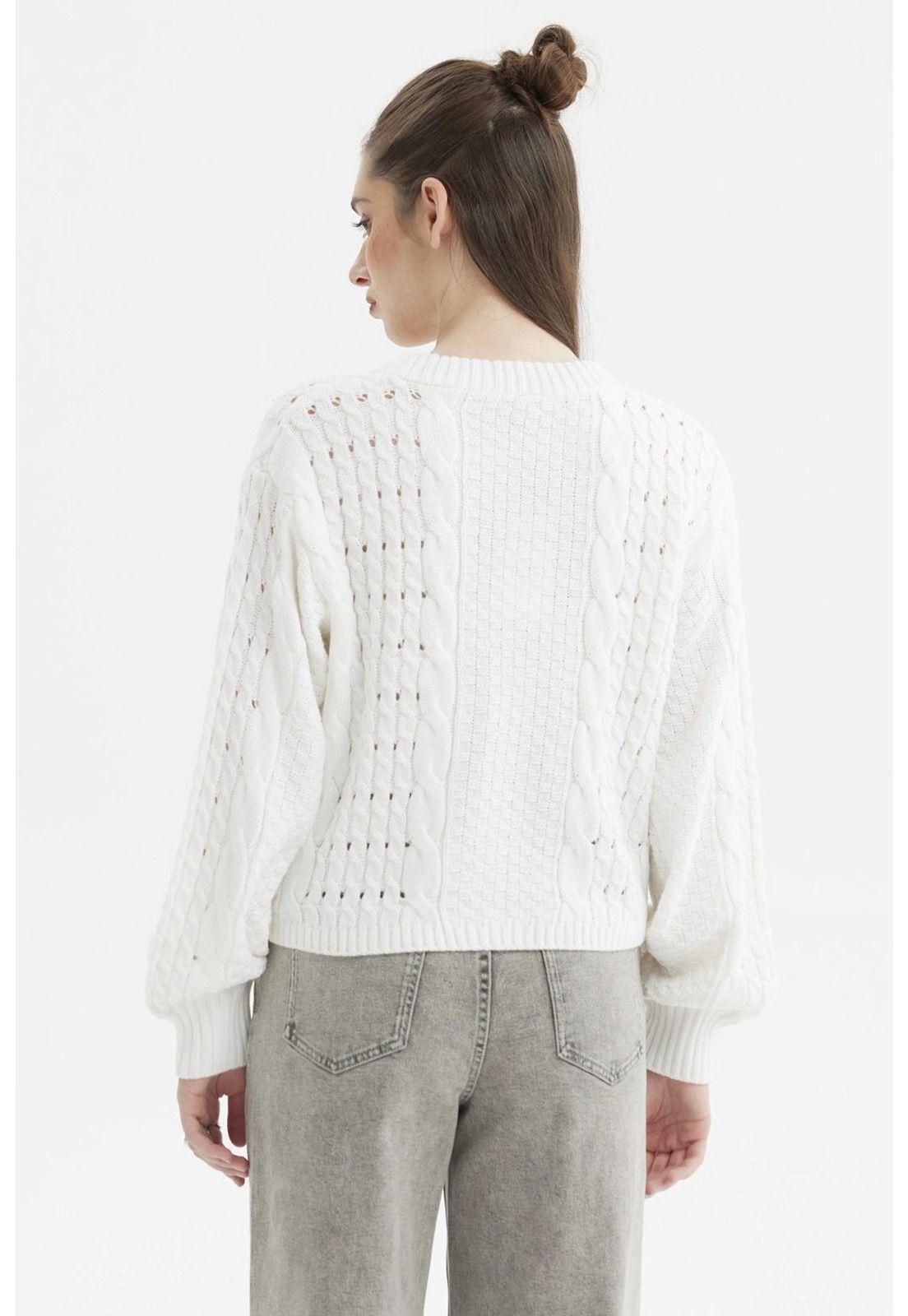 Sweater Mujer Juvenil Blanco-2