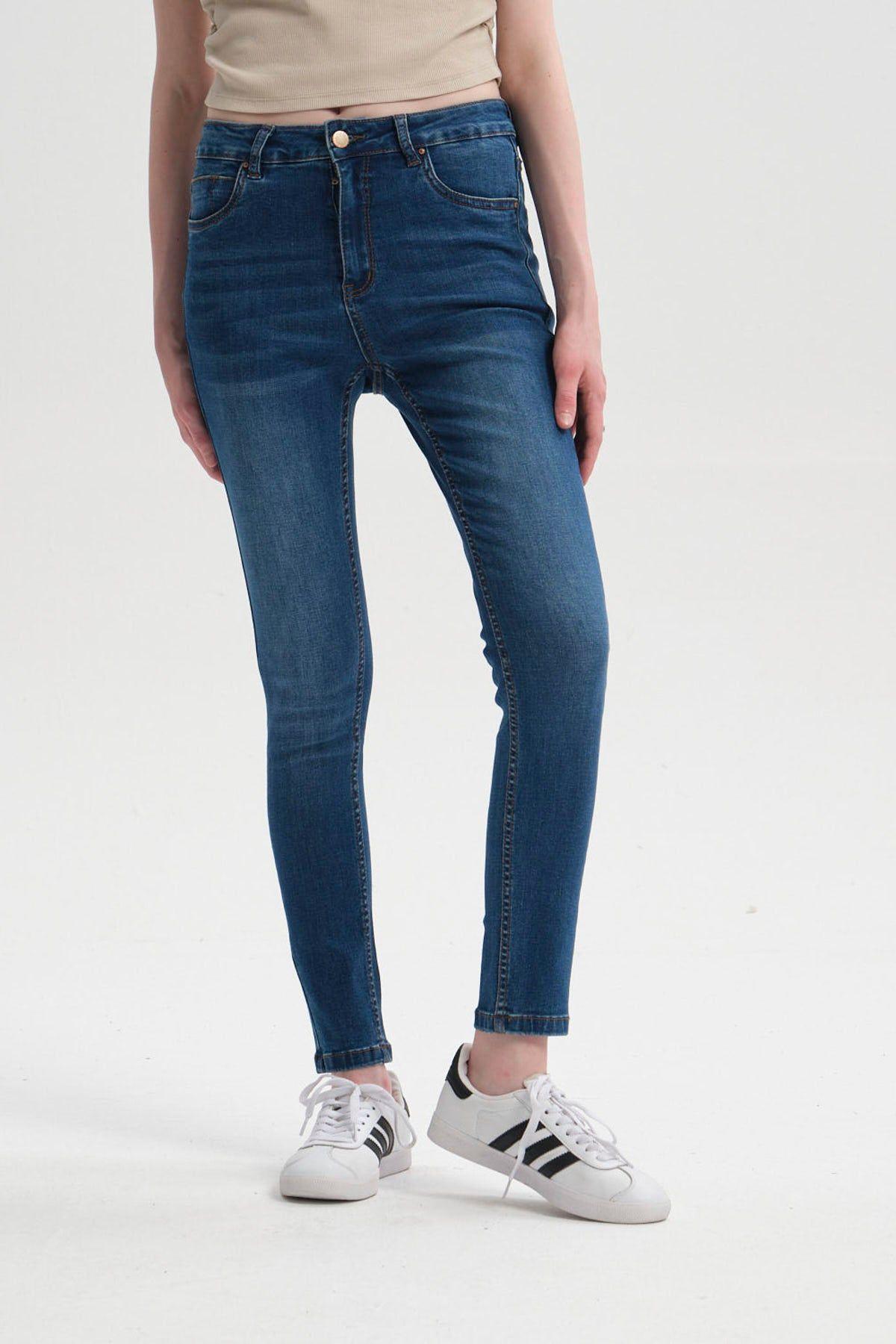 Jeans Mujer Super Skinny Estela Azul-0