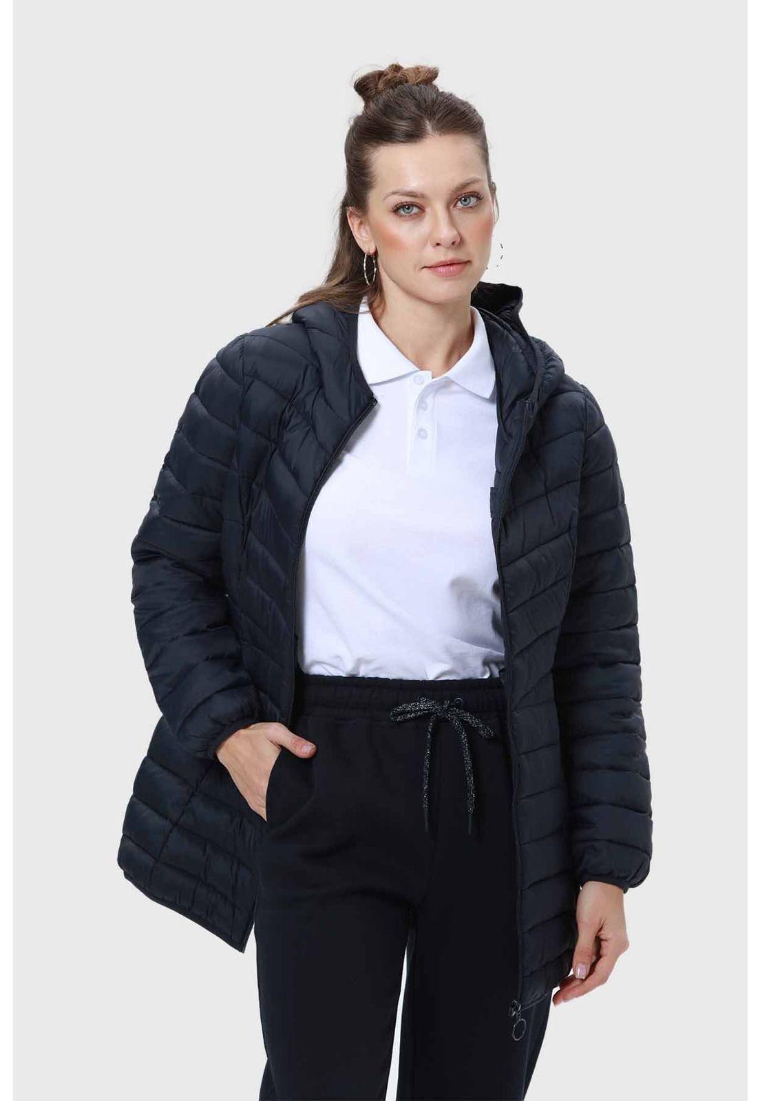 Parka Escolar Mujer Larga Azul-0