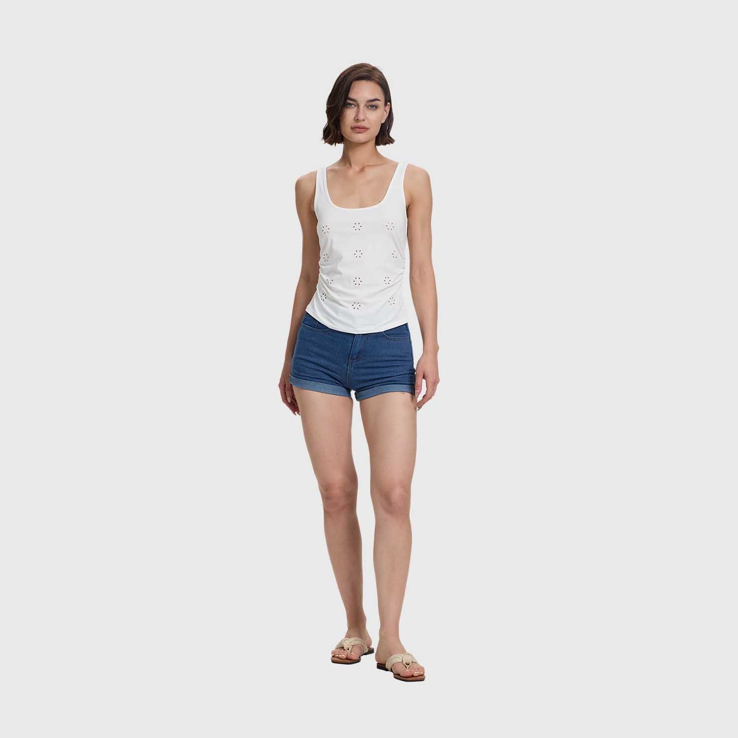 Polera Mujer Escote Cuadrado Crudo Fsp Fashion's Park-3