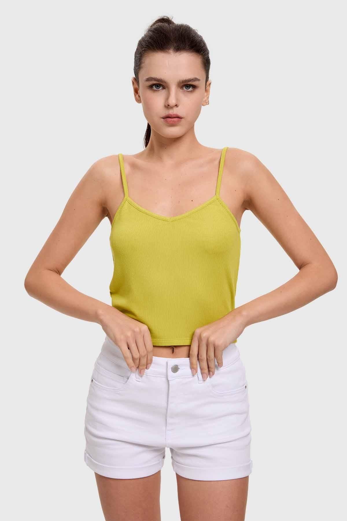 Polera Mujer Pabilo Crop Verde-0