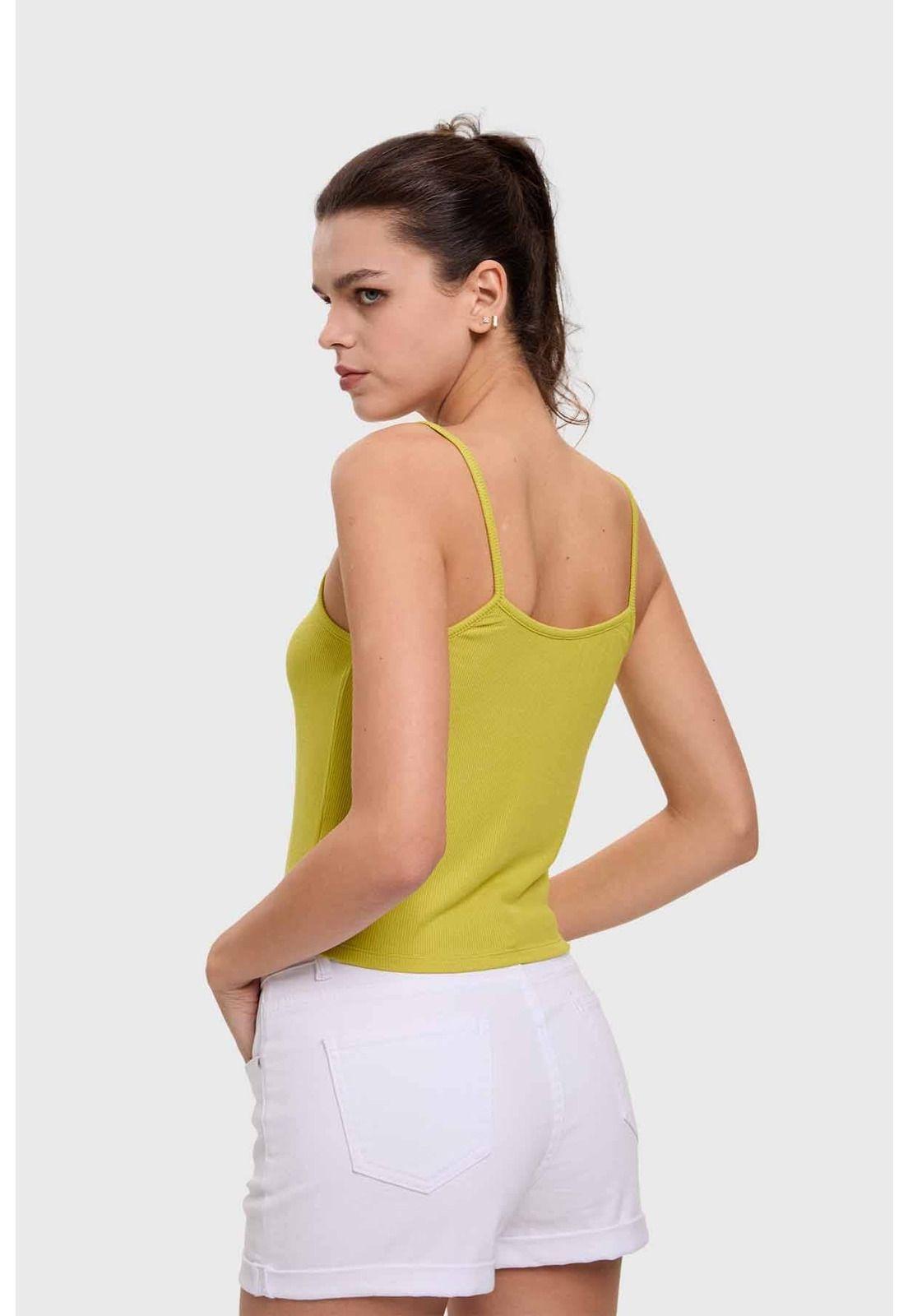 Polera Mujer Pabilo Crop Verde-2