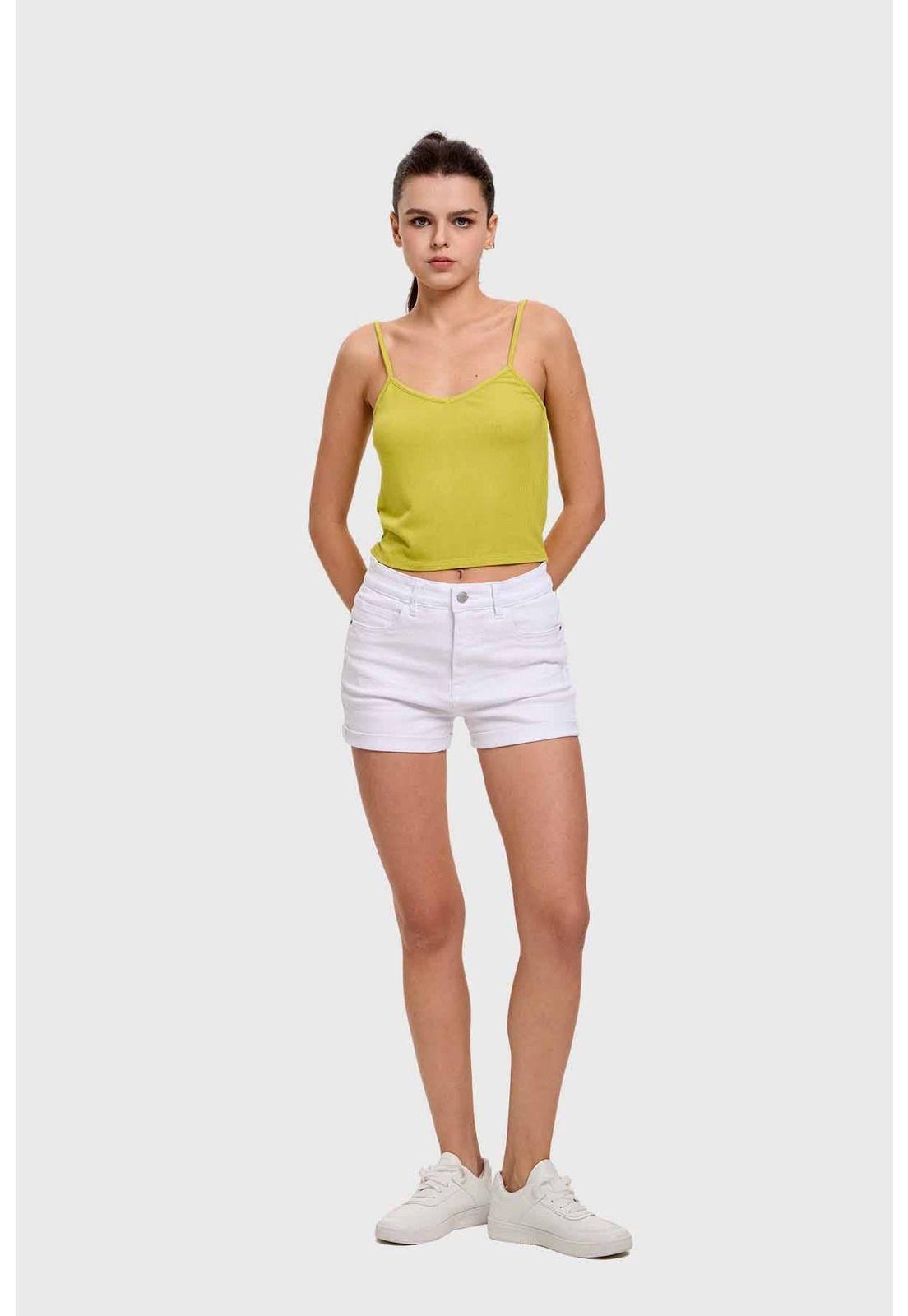 Polera Mujer Pabilo Crop Verde-3