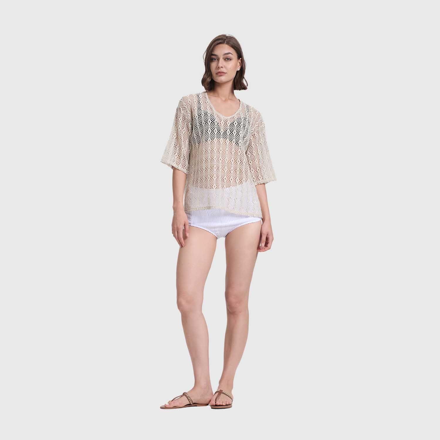 Polera Mujer Cige Beige Claro Fashion's Park-3
