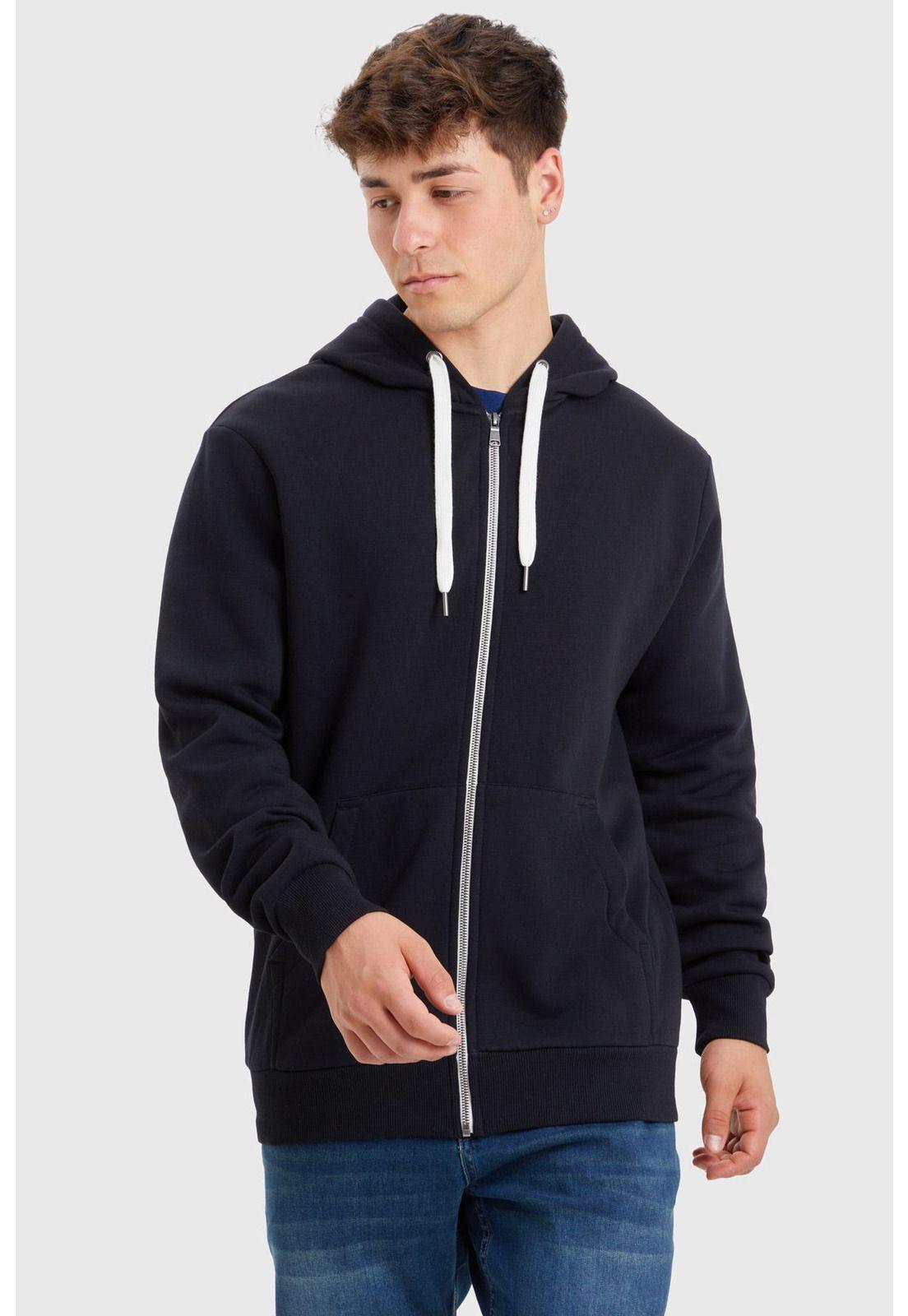 Polerón Hoodie Básico Negro-0