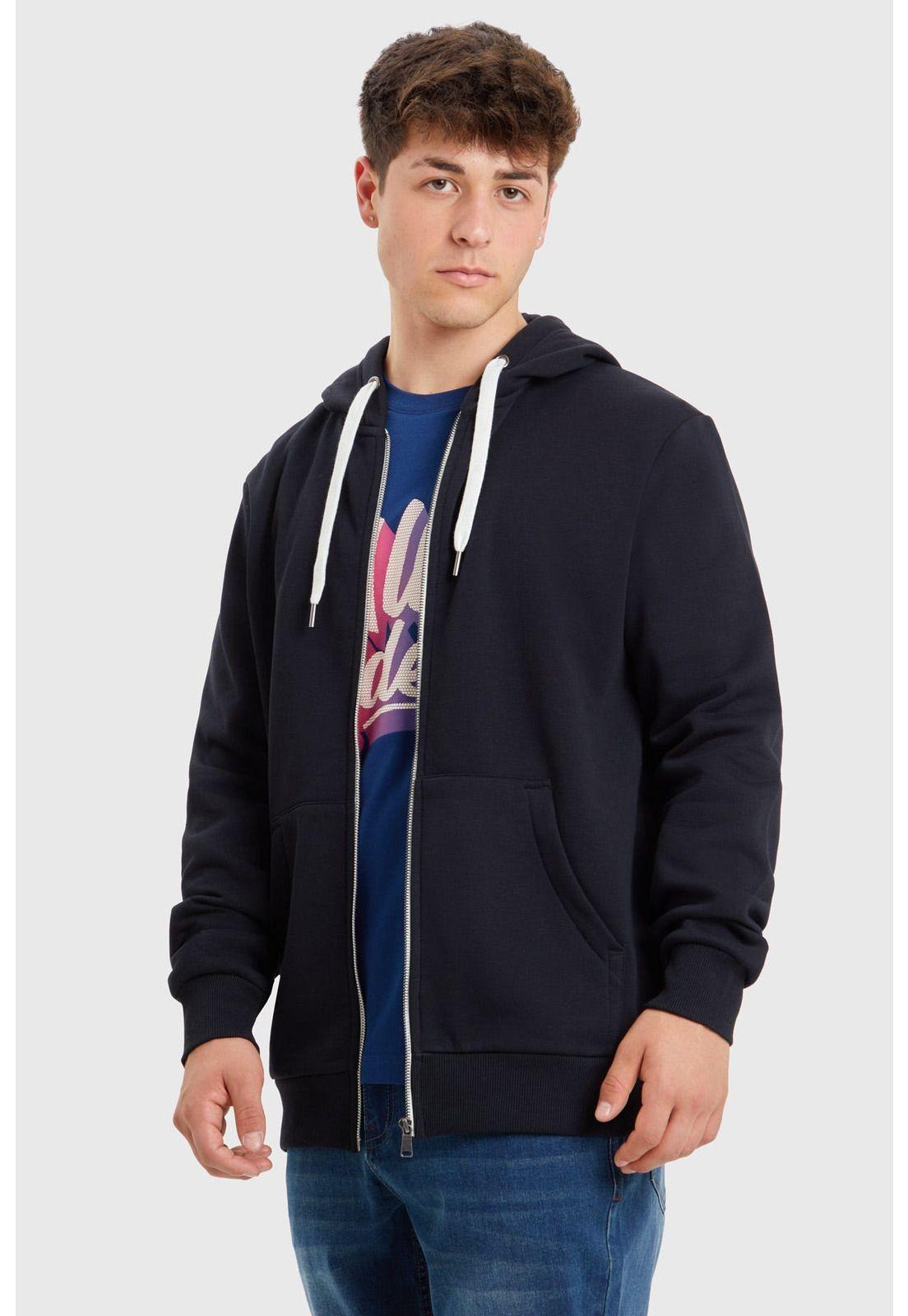 Polerón Hoodie Básico Negro-1