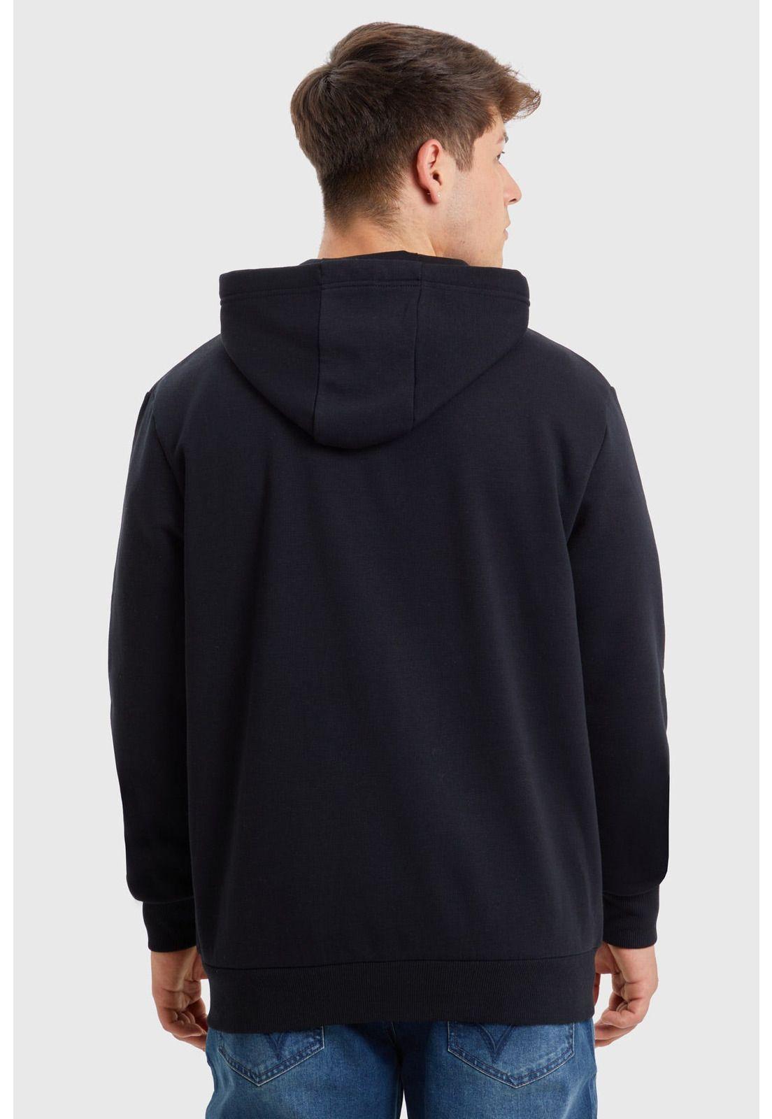 Polerón Hoodie Básico Negro-2