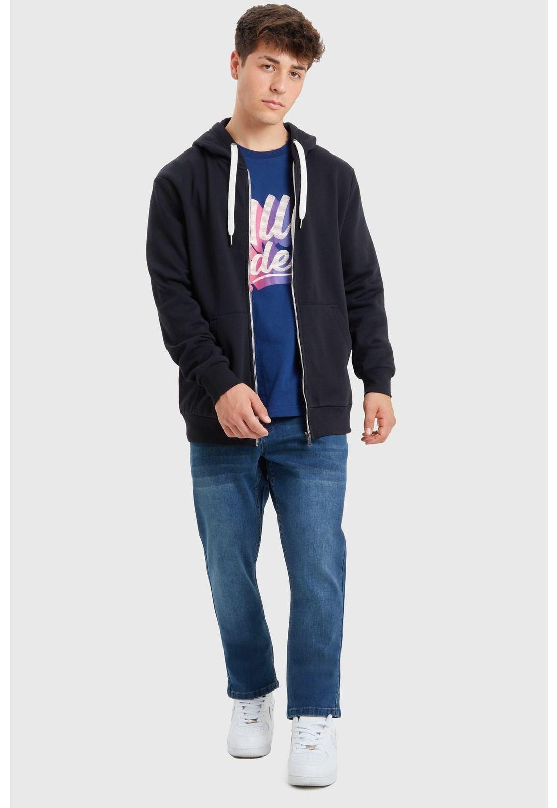 Polerón Hoodie Básico Negro-3