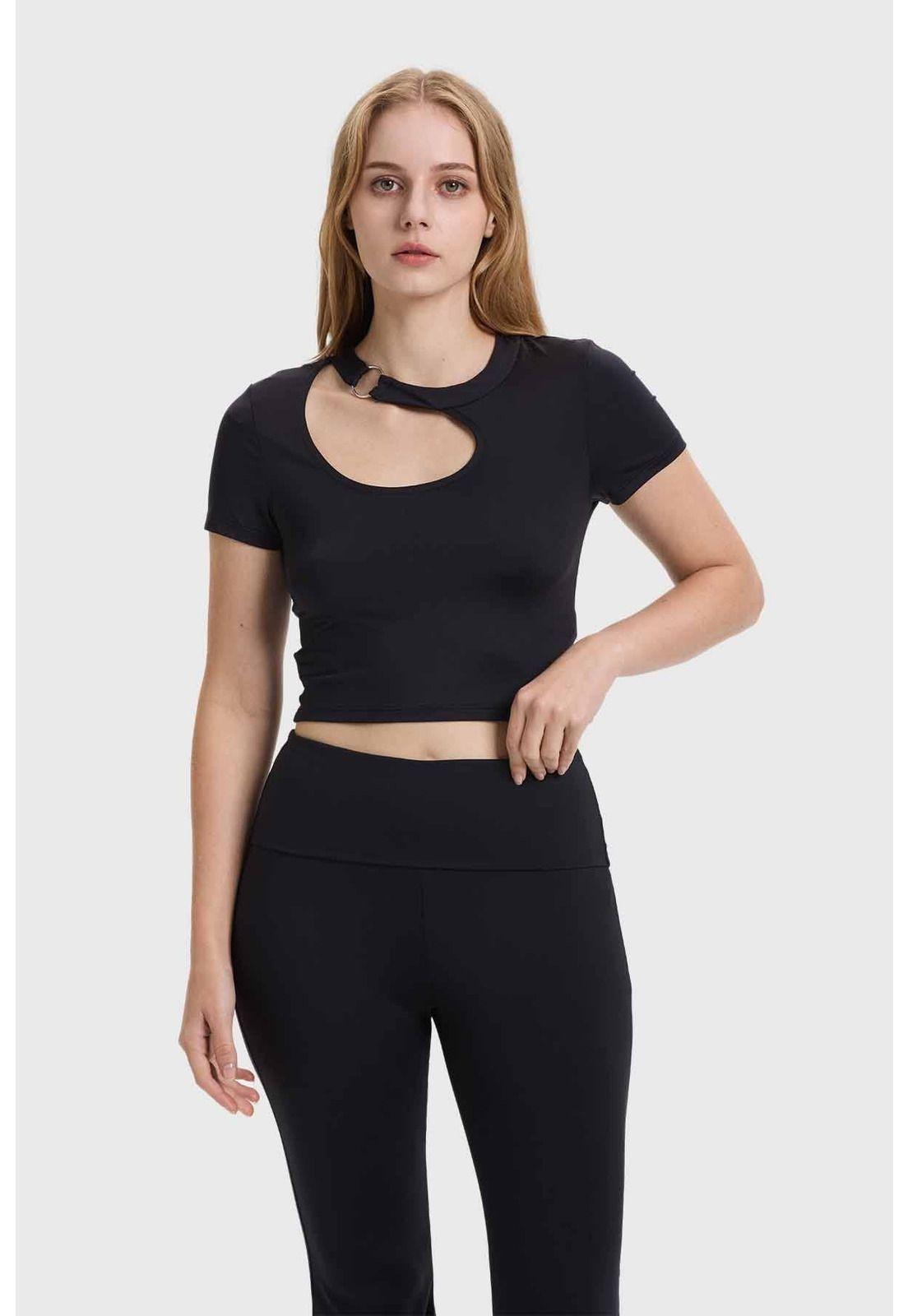 Polera Mujer Argolla Negro-0