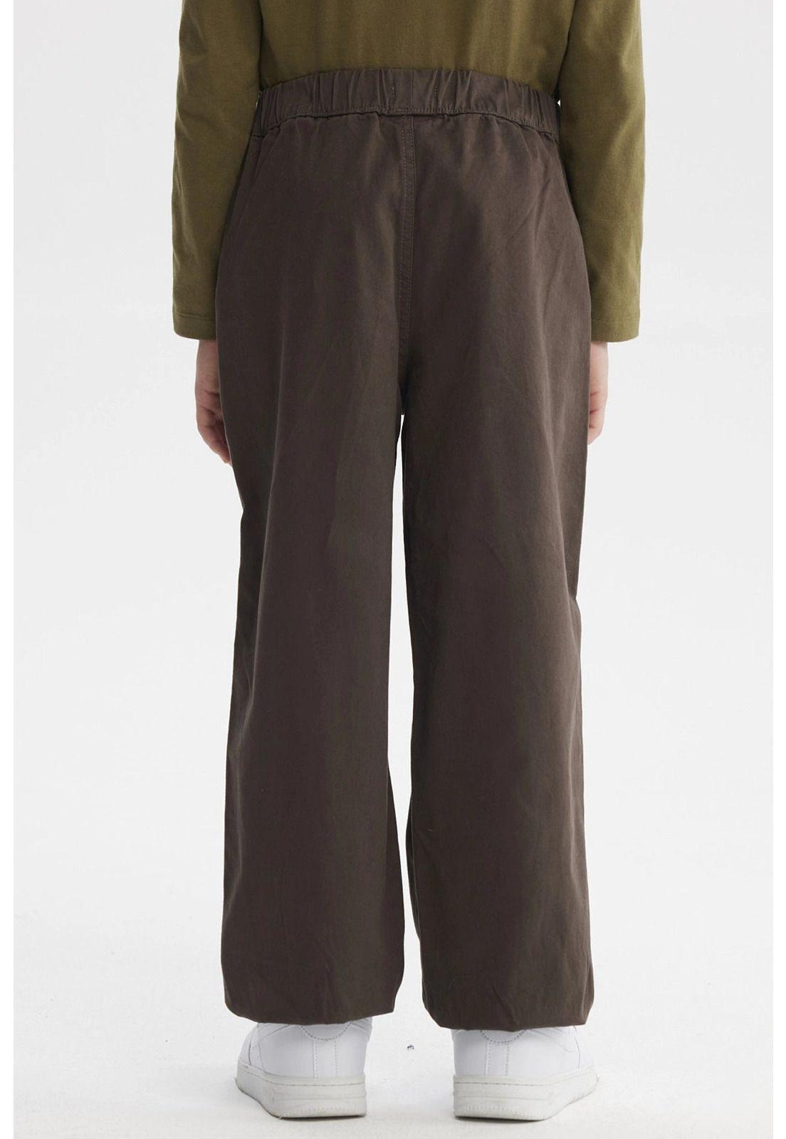 Pantalón Niño Pitillo Café-2