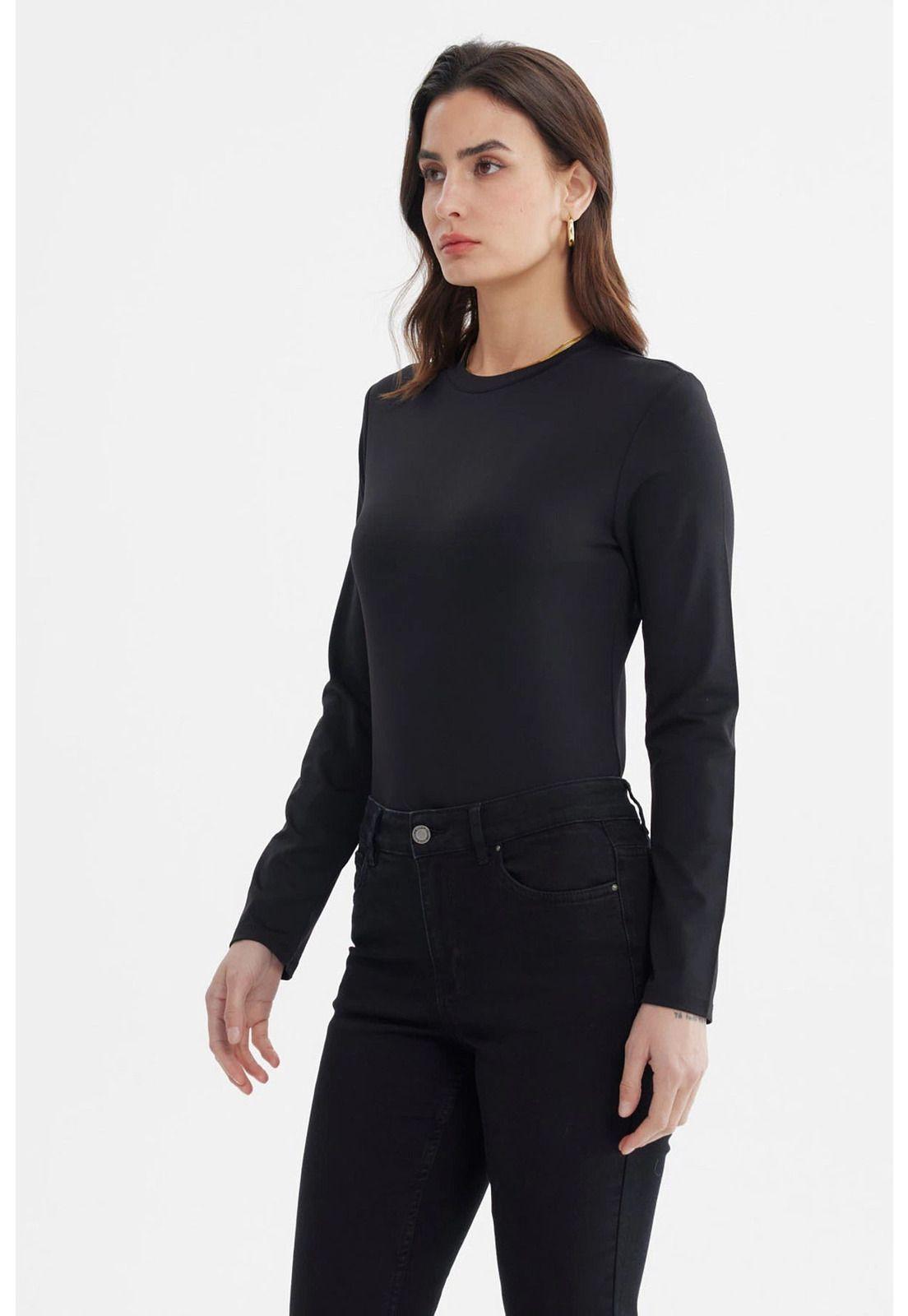 Polera Mujer Wide Leg Negro-1