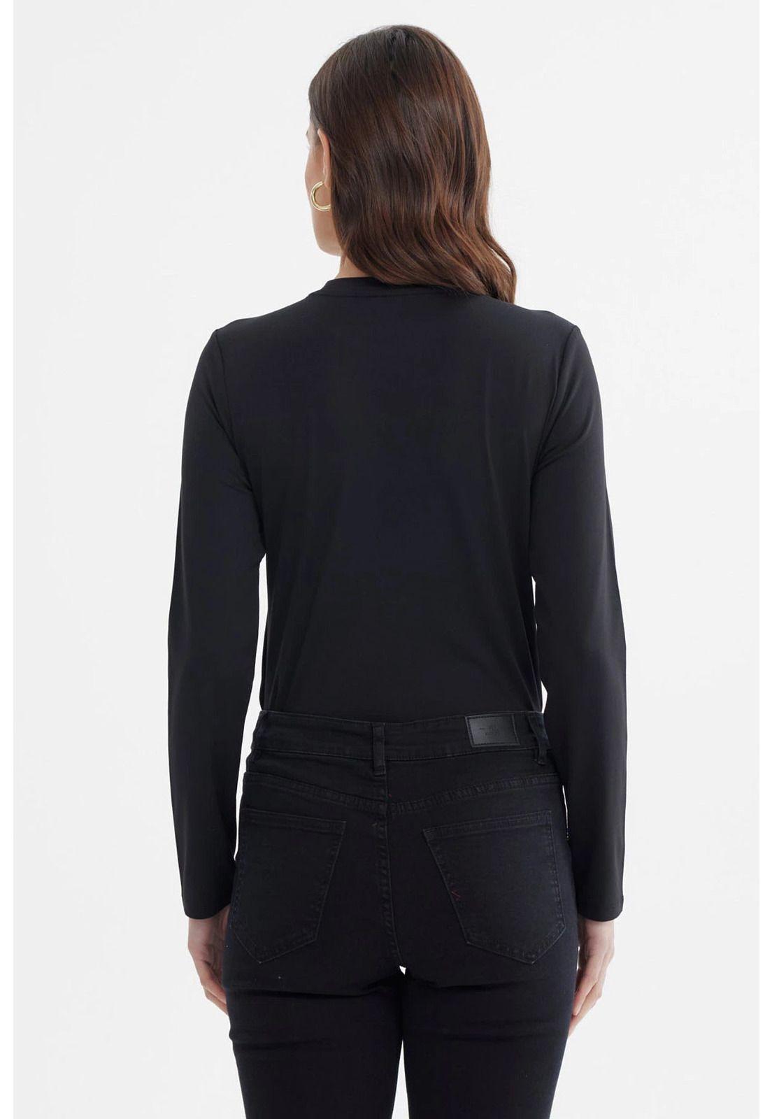 Polera Mujer Wide Leg Negro-2