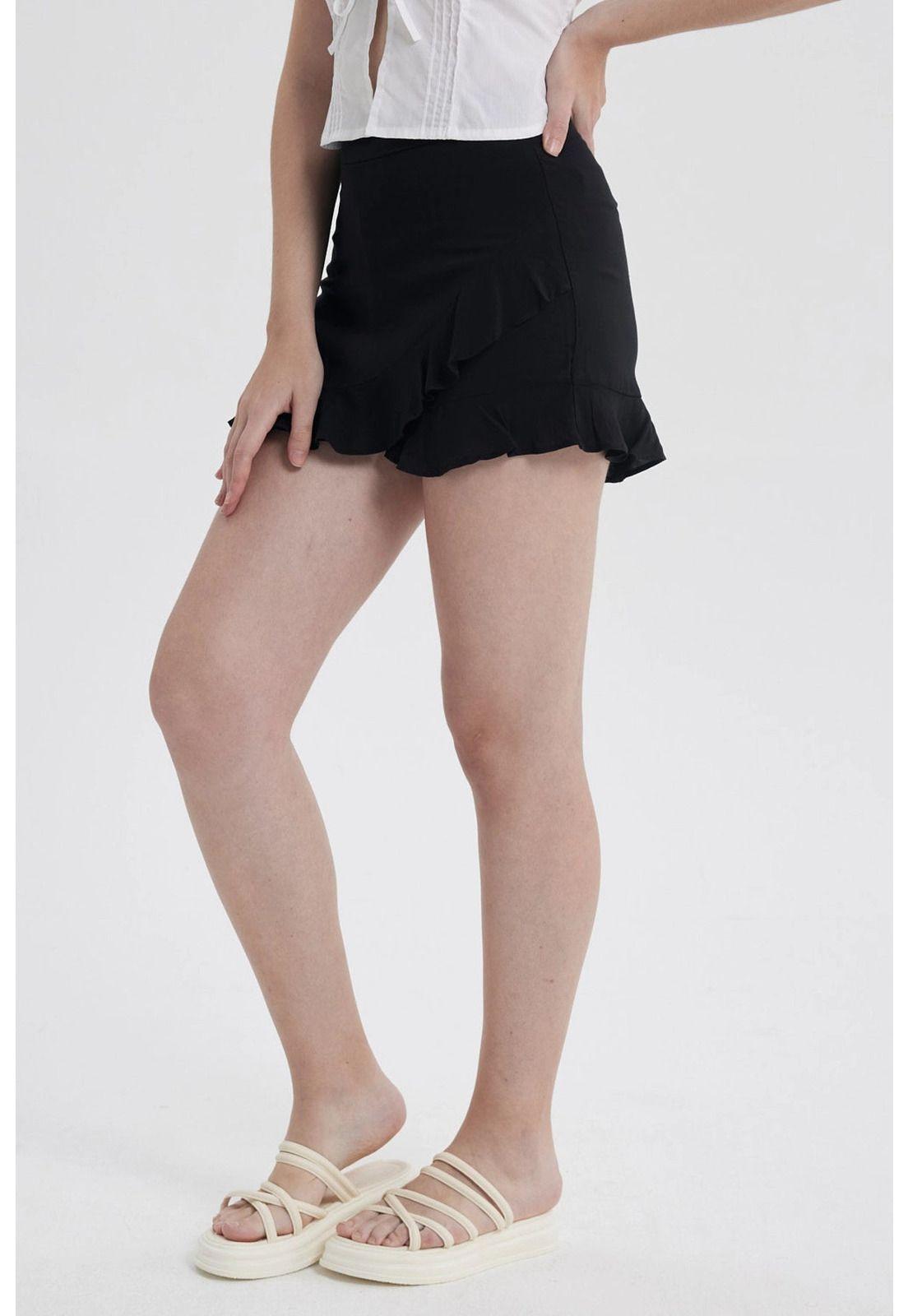 Short Mujer Print Negro-1
