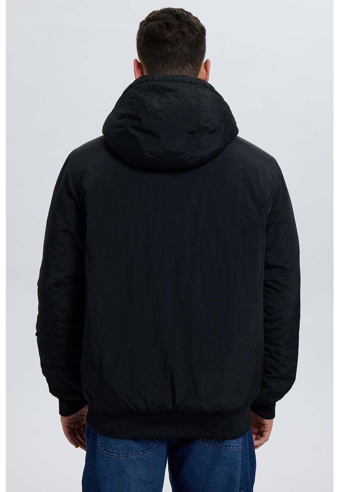 Chaqueta Hombre Gorro Negro-2