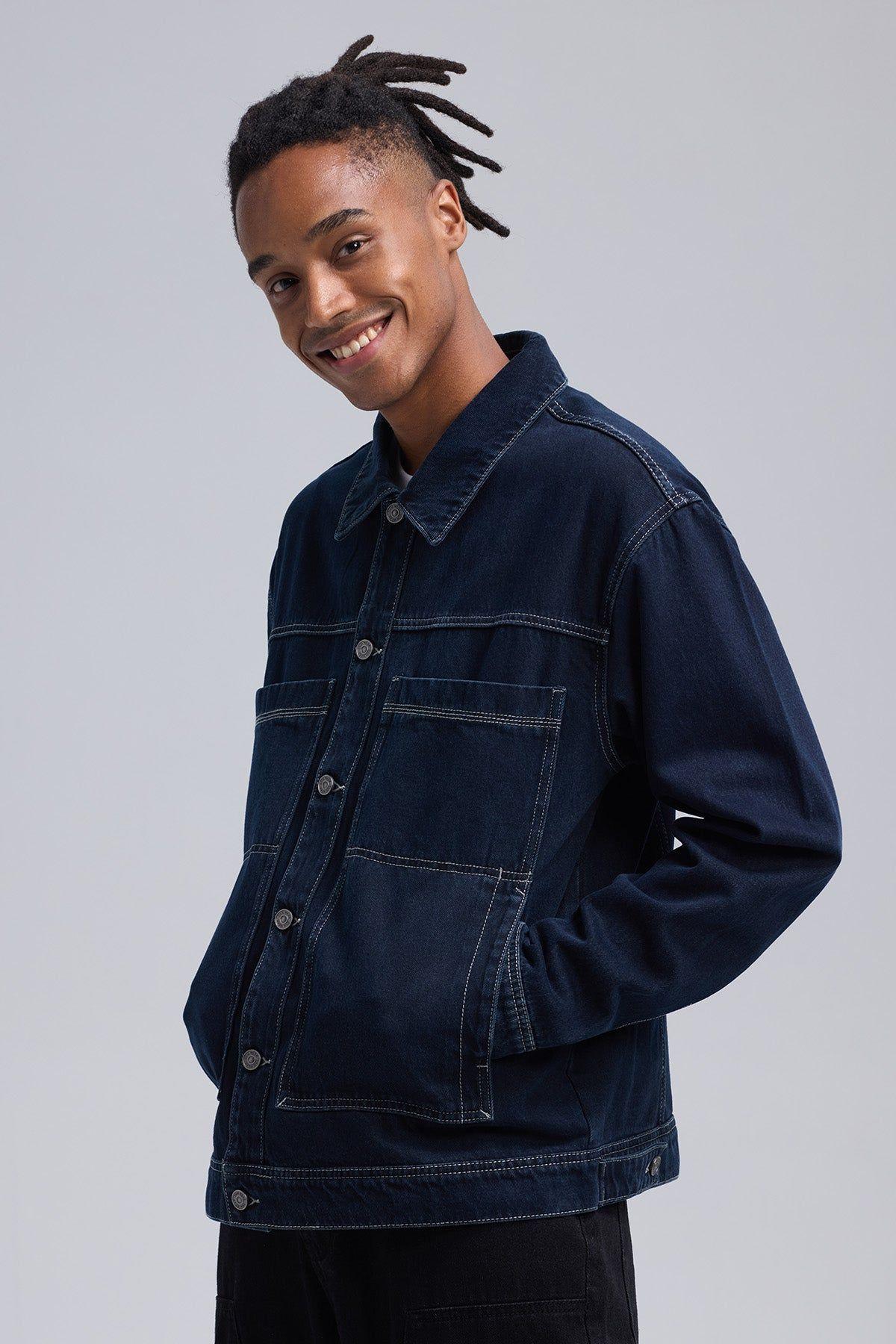 Chaqueta Hombre Denim Azul Indigo-1