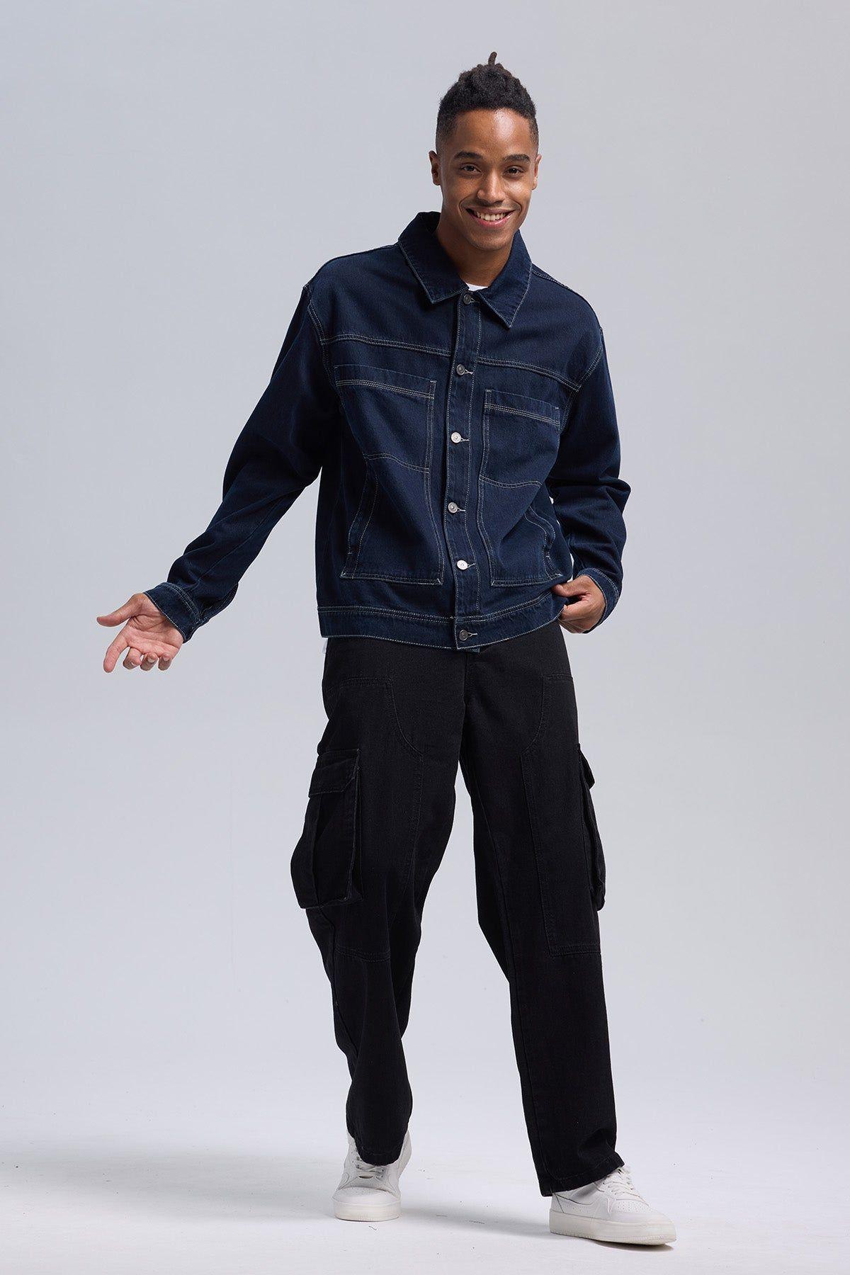 Chaqueta Hombre Denim Azul Indigo-3