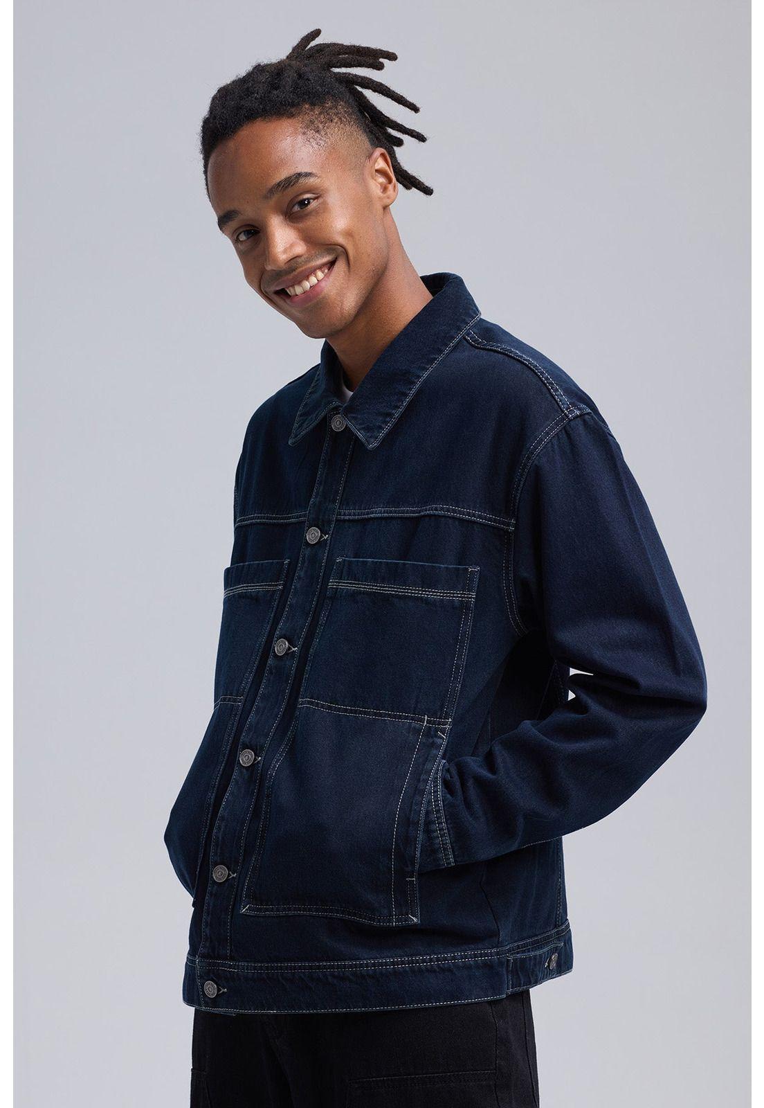 Chaqueta Hombre Denim Azul Índigo-1