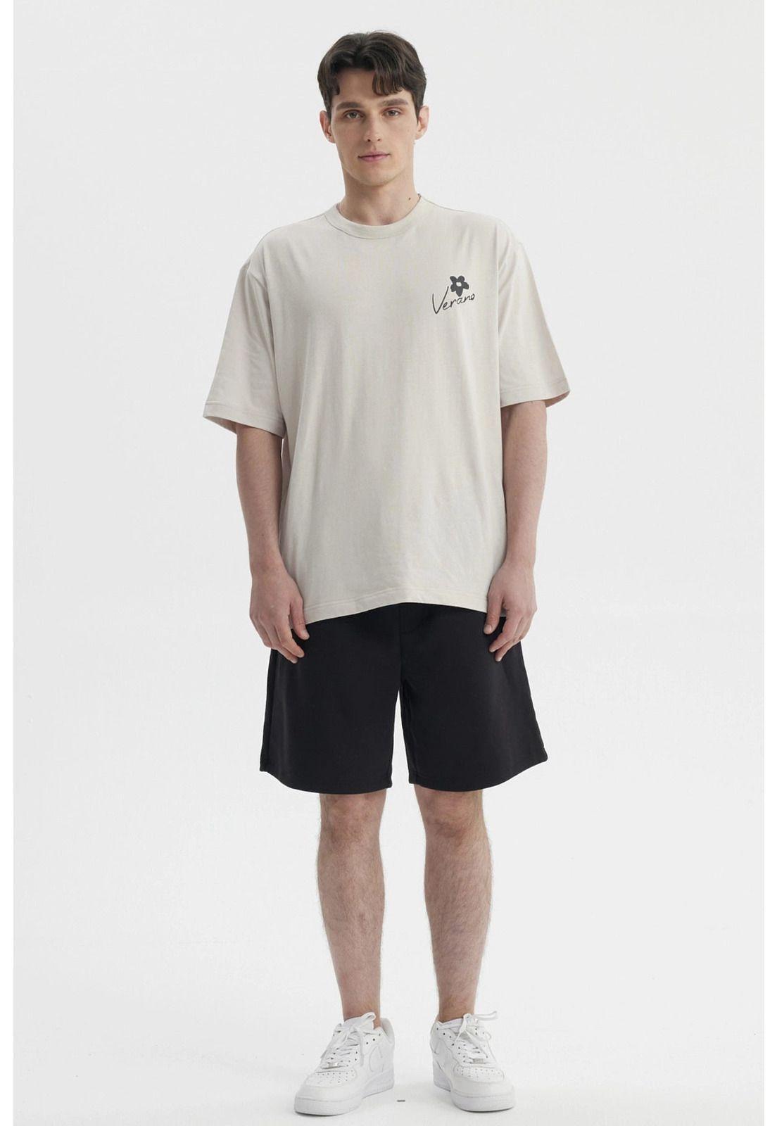 Bermuda Hombre Bolsillo Trasero Negro-3