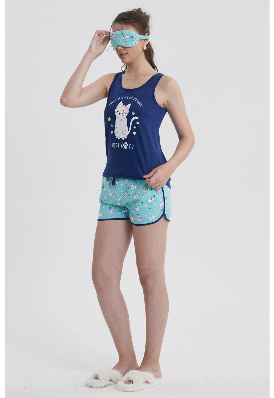 Pijama Mujer Regalable Azul- lll-0