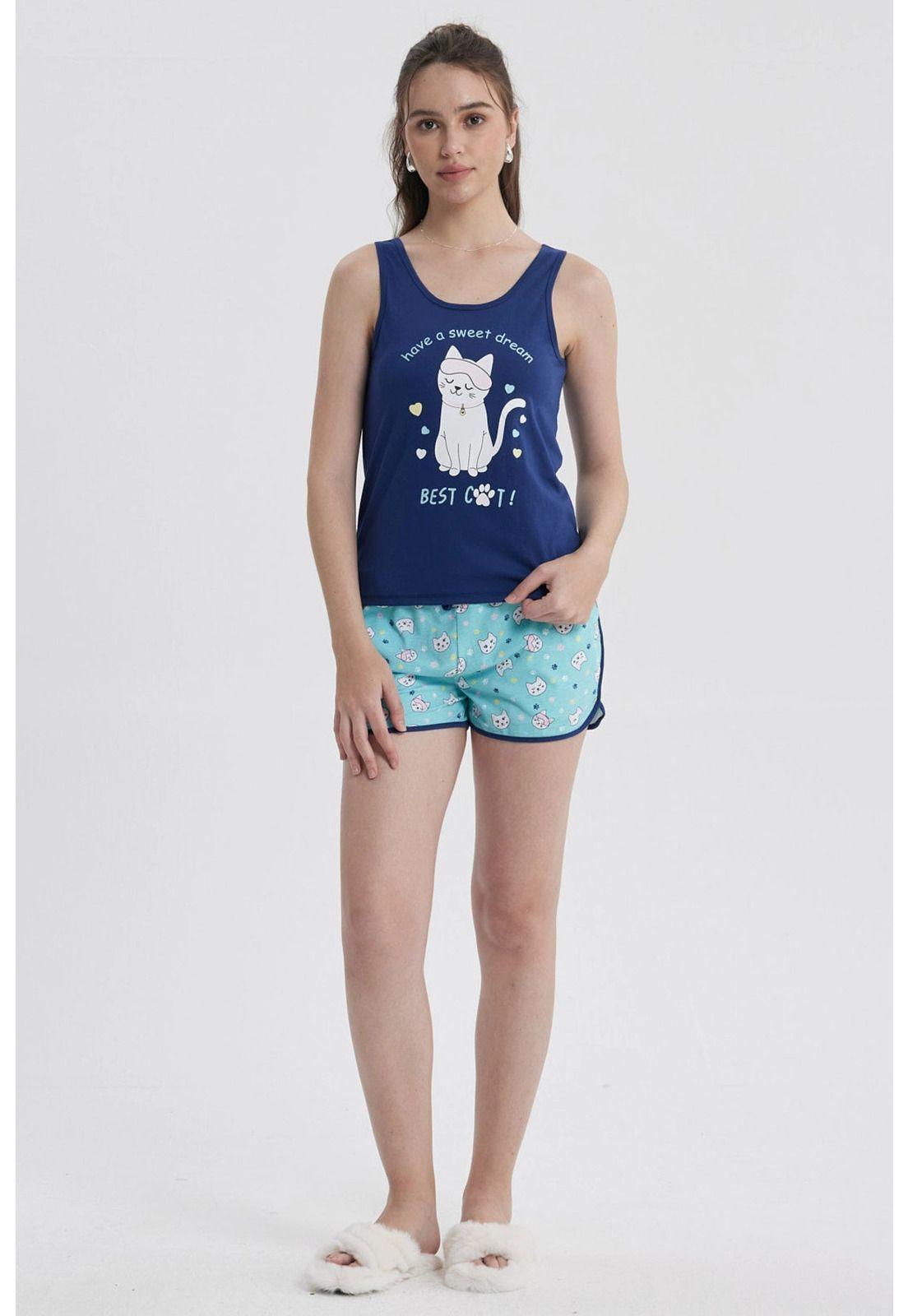 Pijama Mujer Regalable Azul- lll-3