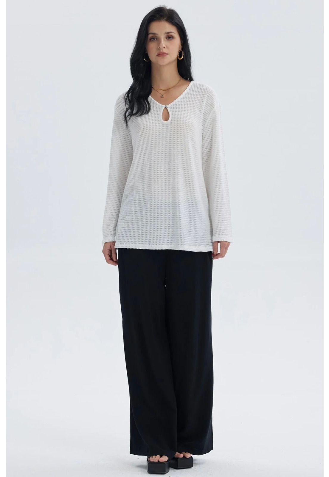 Polera Mujer Calada Salida De Baño Crudo-3