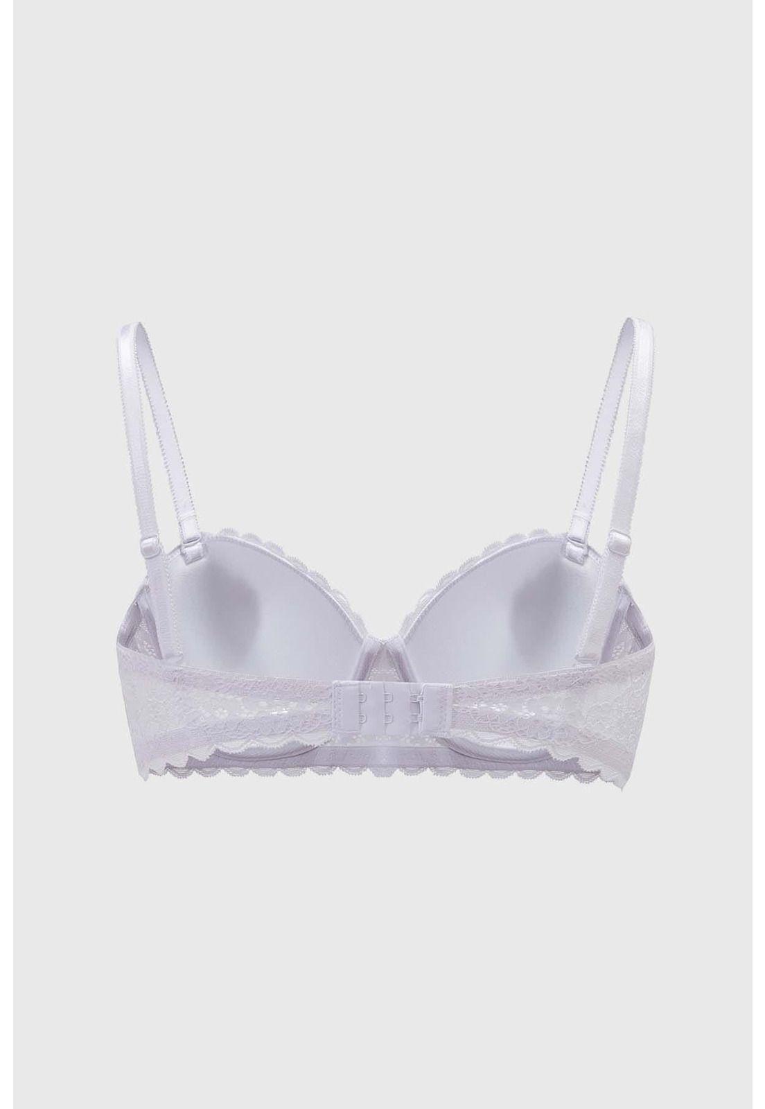 Sostén Mujer Strapless Encaje Blanco-1