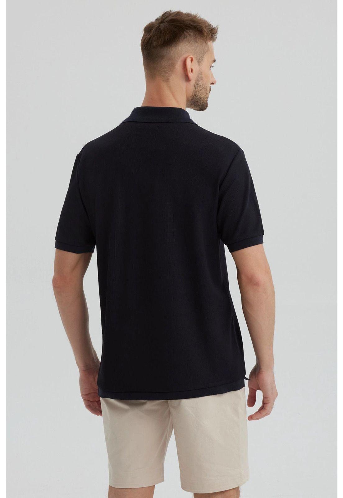 Polera Hombre Textura Azul Marino- ll-2