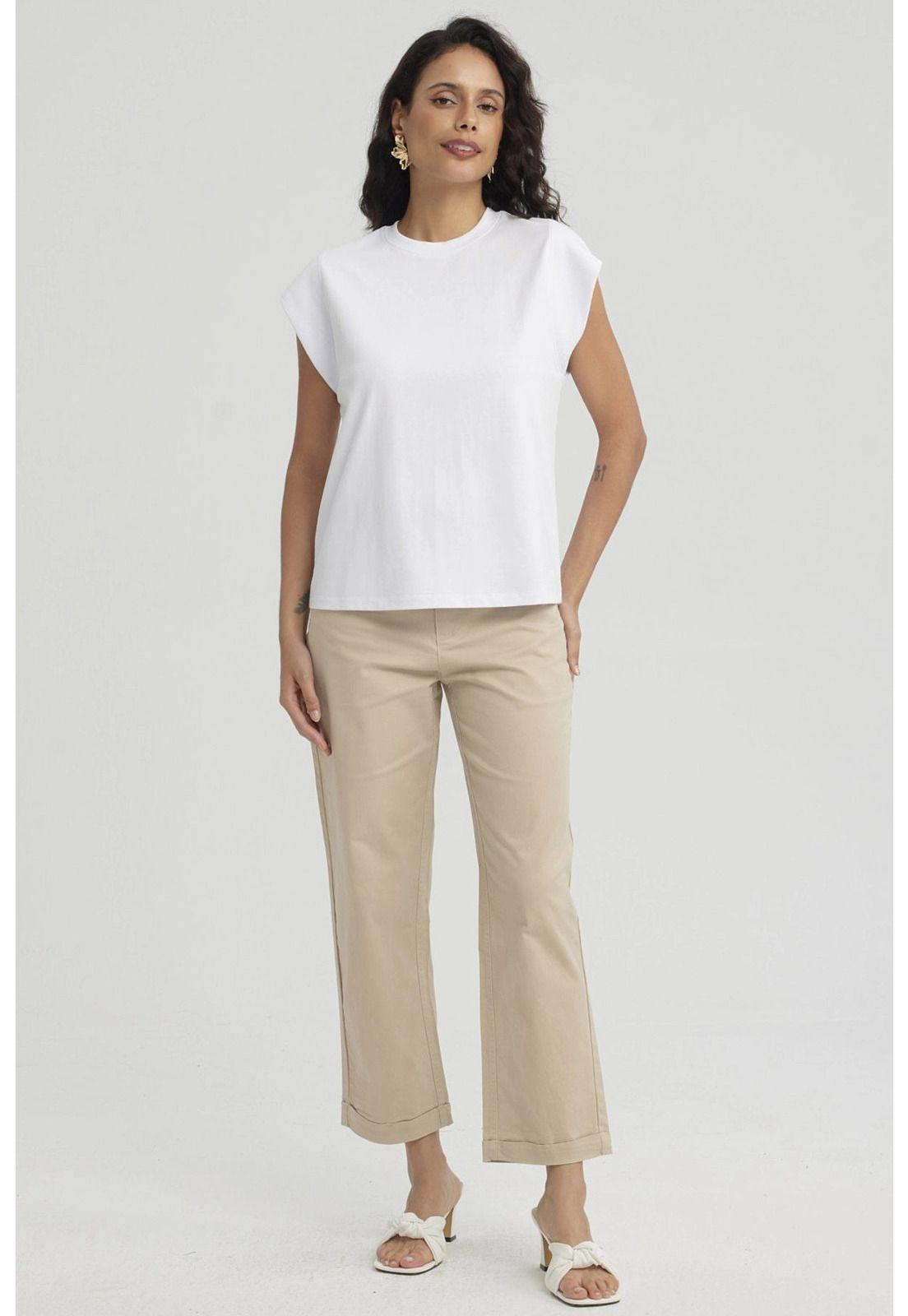 Polera Mujer Aplicación Rib Blanco-1