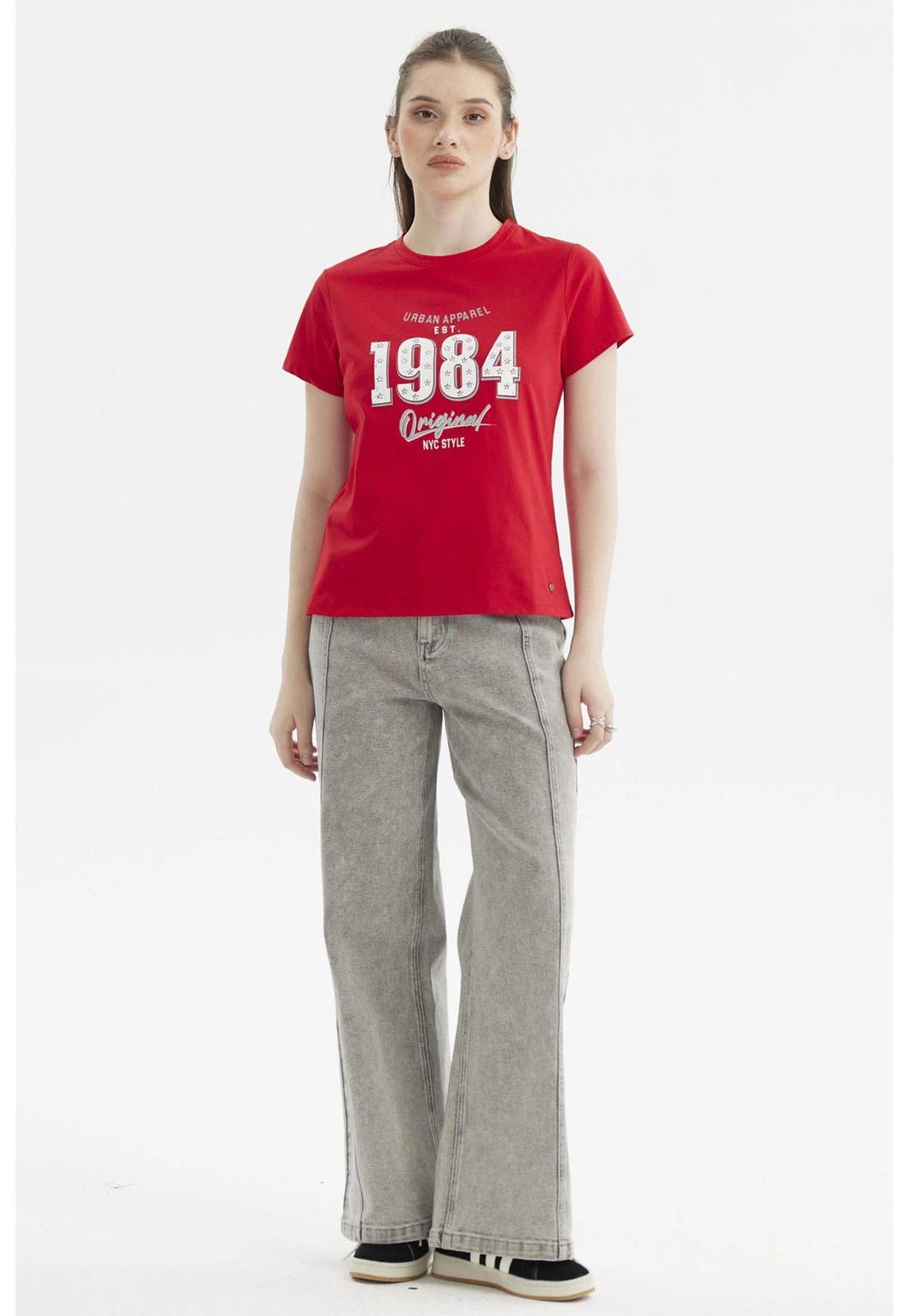 Polera Mujer Básica Rojo-3