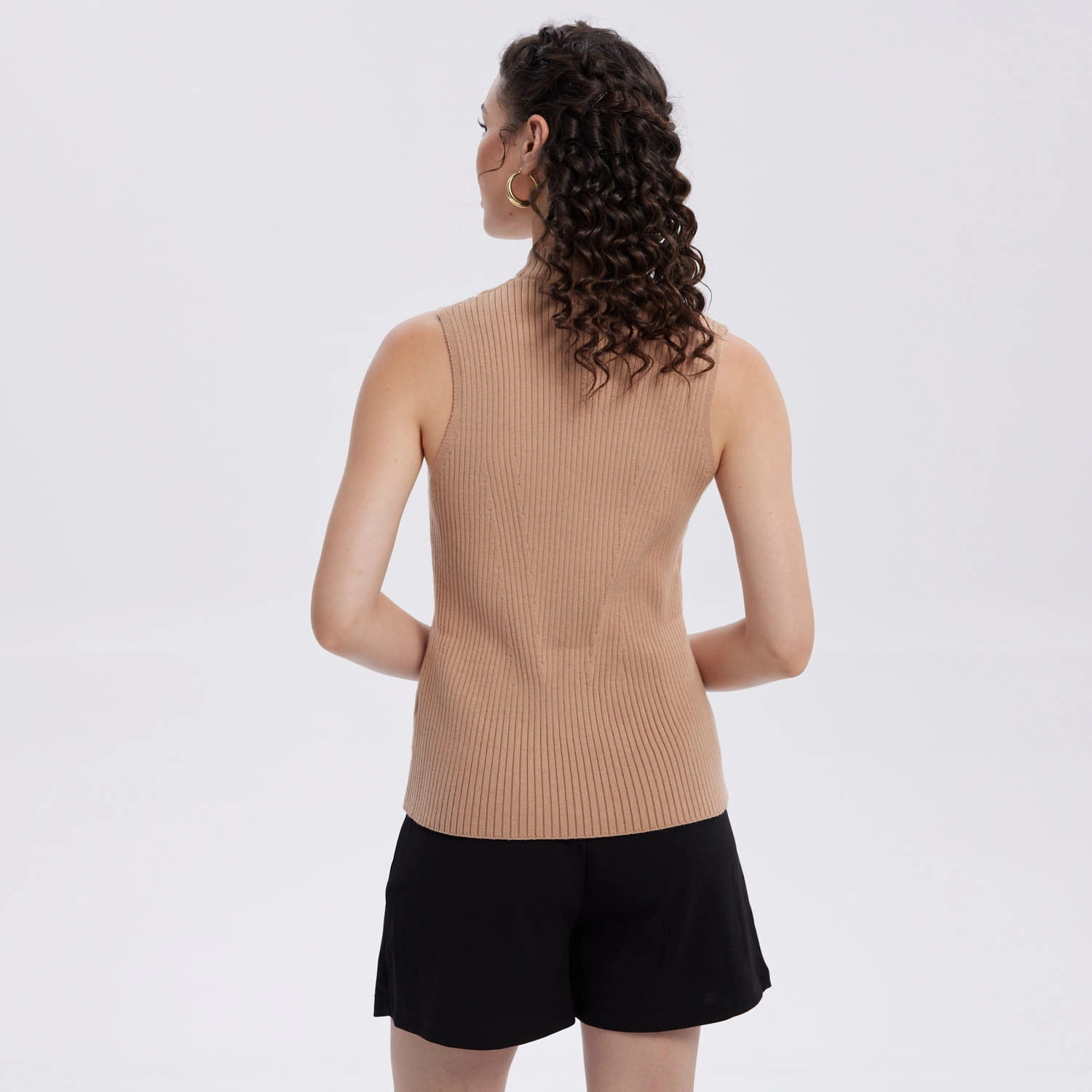 Sweater Mujer Con Textura Camel-3