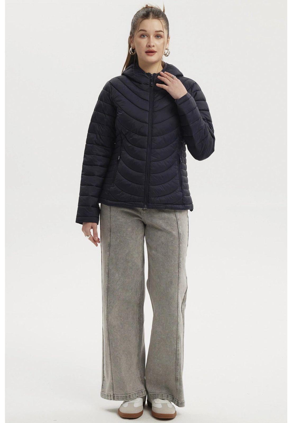 Parka Mujer Mujer Juvenil Azul Marino-3